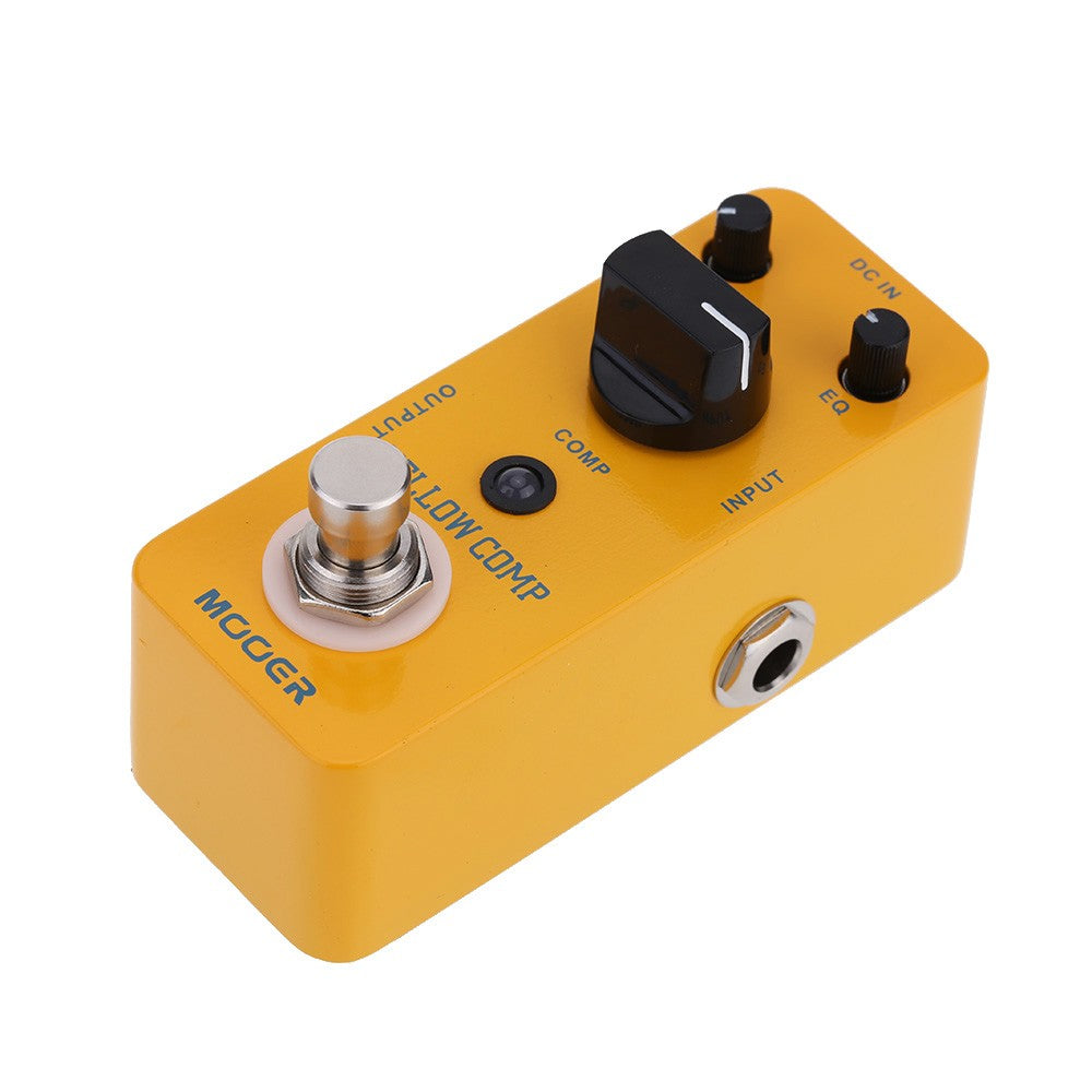 Mooer Yellow Comp Mini Optical Compressor Pedal for Electric Guitar, True Bypass