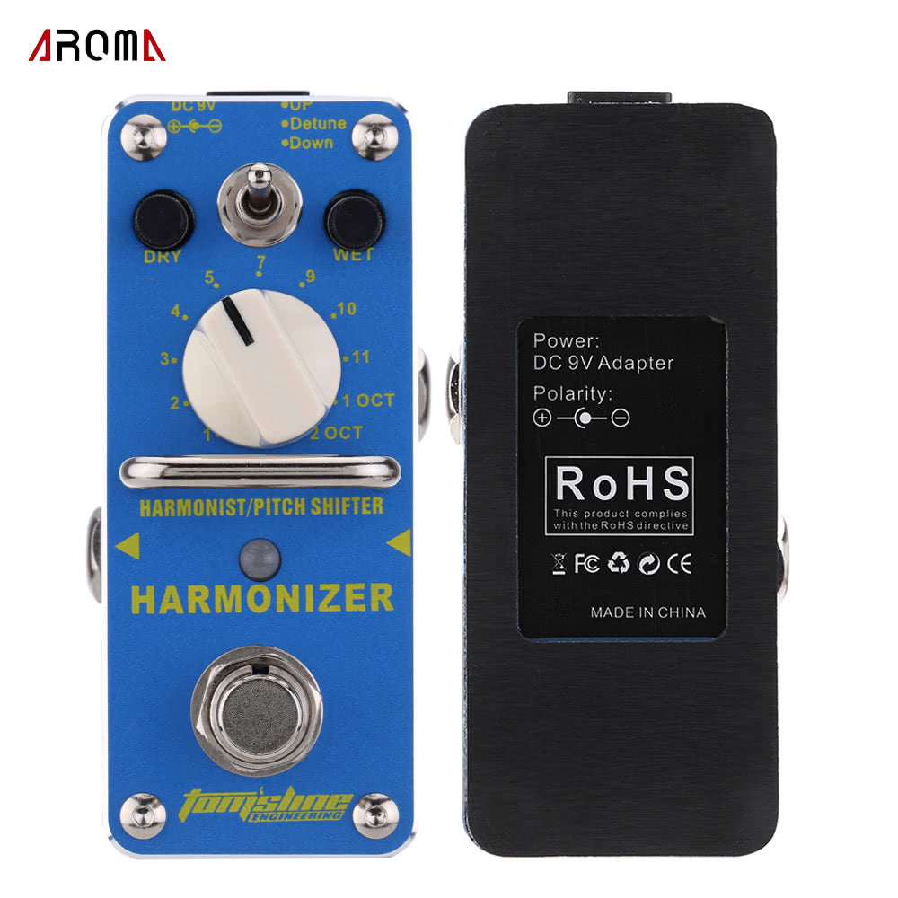 AROMA AHAR-3 Pitch Shifter Harmonizer Guitar Pedal, Mini Single Effect with True Bypass