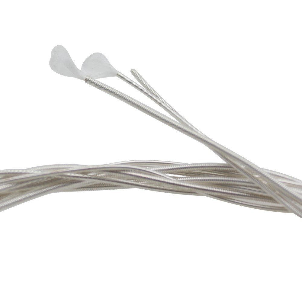 Classical Guitar Strings Set: Silver-Plated Copper Wound, Black Nylon Core, 6pcs (.028-.043)