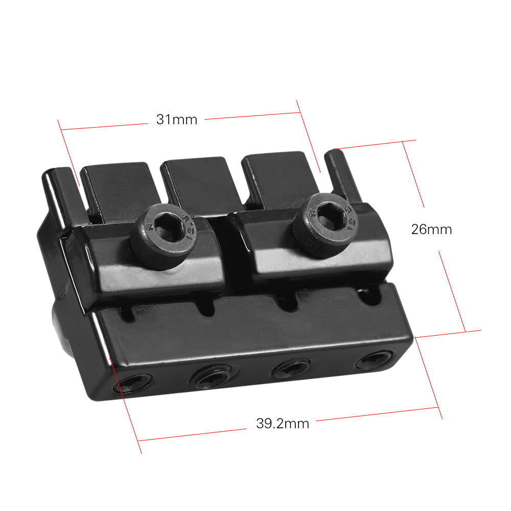 Headless 4-String Electric Bass Guitar Locking Nut Set with Wrenches & Screws - Black
