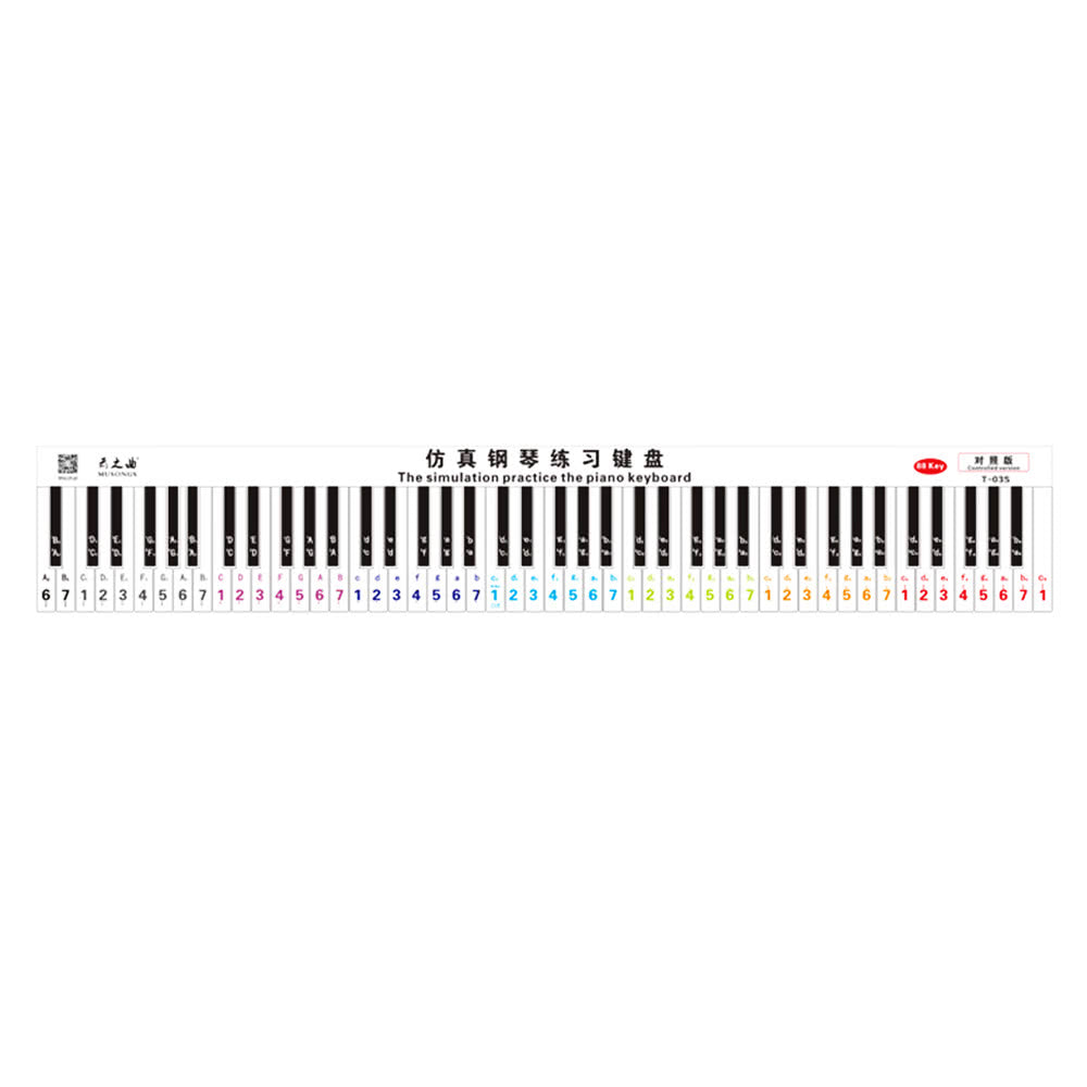 88-Key International Keyboard Piano Guide with Note Chart for Beginners