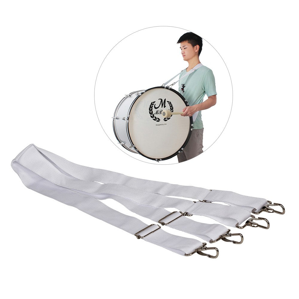 Adjustable Nylon Shoulder Strap for Marching Bass Drum with Metal Clip - Percussion Instrument Accessory