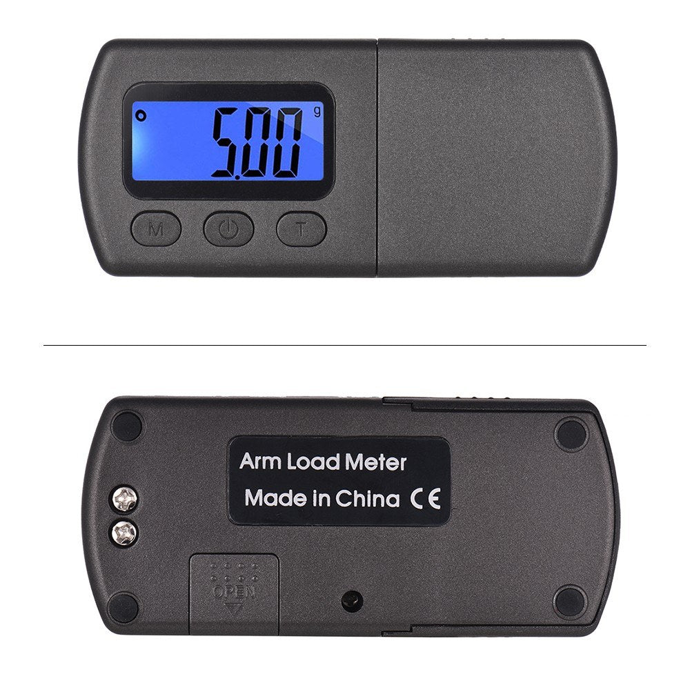 Digital Stylus Force Gauge for Turntables ±0.01g Precision with LCD & 5g Calibration Weight