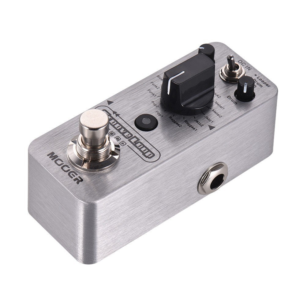 MOOER Groove Loop Pedal: Drum Machine & Looper, 3 Modes, 20min Max Recording, Tap Tempo, True Bypass, Metal Shell