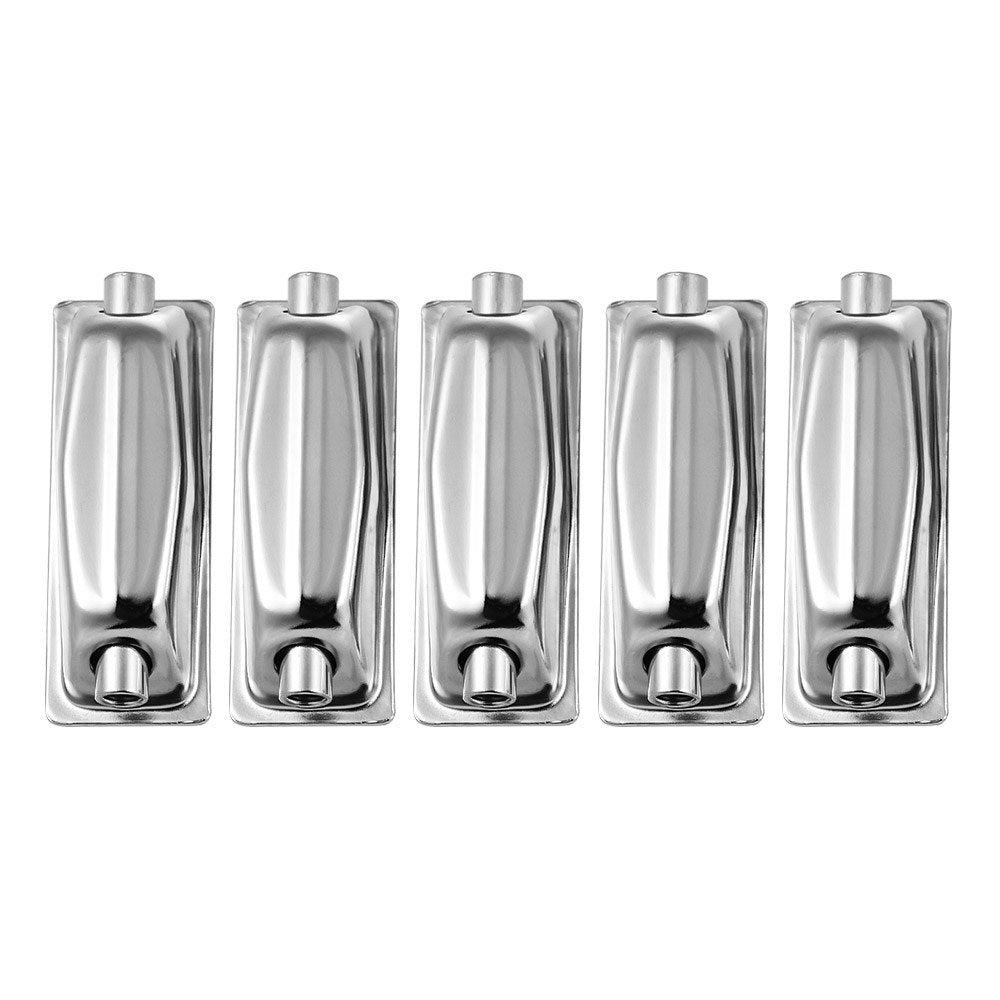 5-Pack Double-End Rectangular Snare Drum Claw Lug Hooks - Replacement Ear Drum Set Accessories