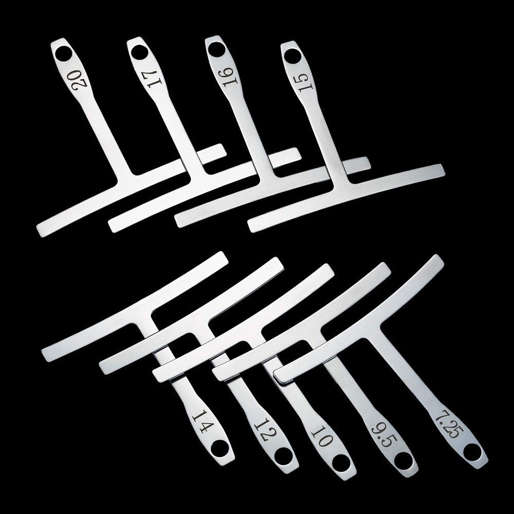 9-Piece Stainless Steel Understring Radius Gauge Set