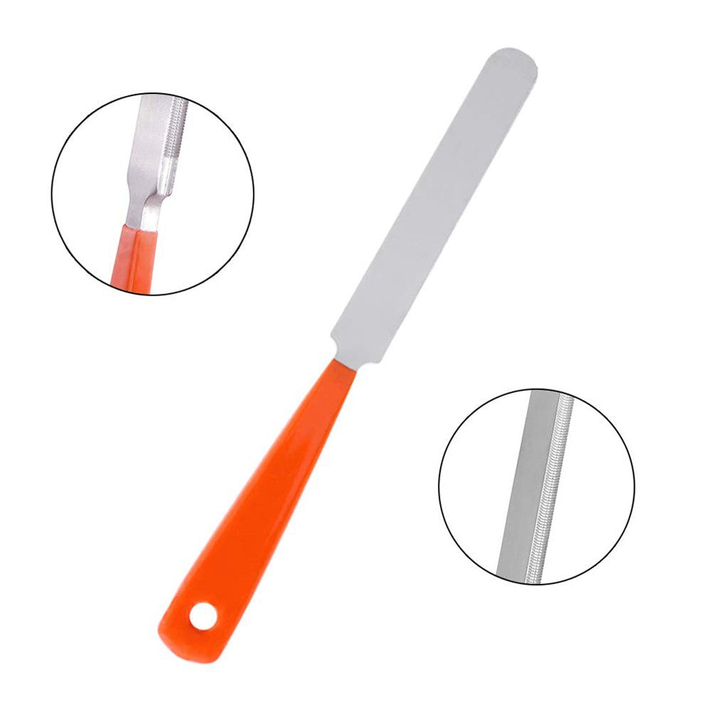 Stainless Steel Guitar Fret Polishing File & Leveling Ruler Set - Repair & Protection Tool