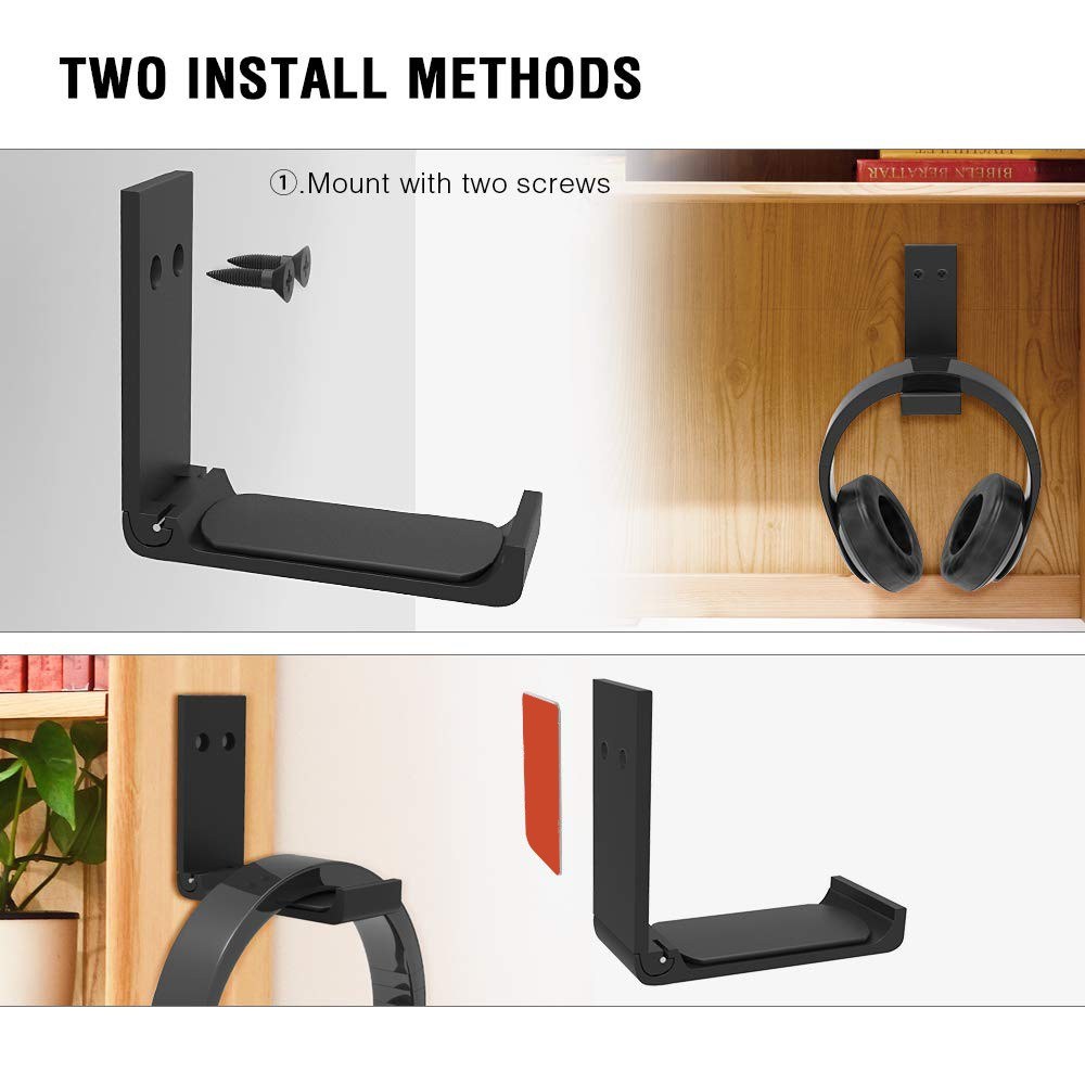 Aluminum Alloy Foldable Headset Hanger Hook Mount for Desk