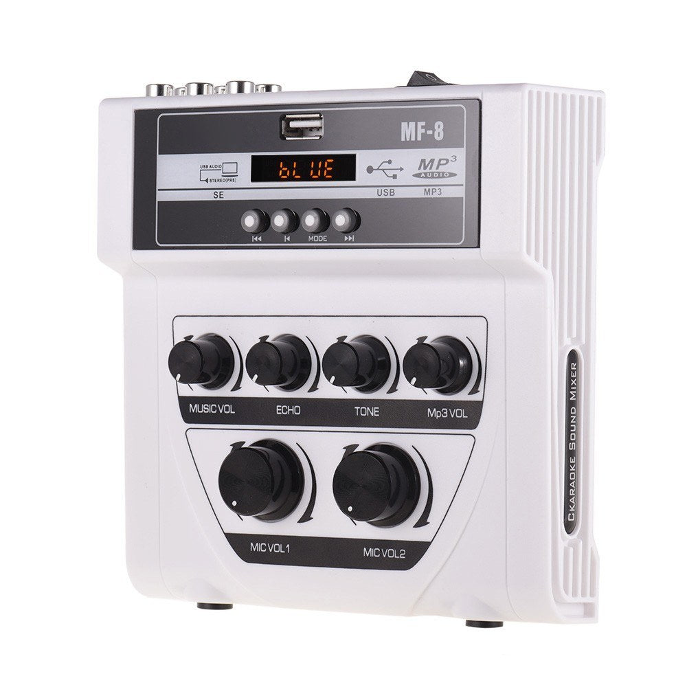 Compact Stereo Audio Mixer with Echo for Karaoke