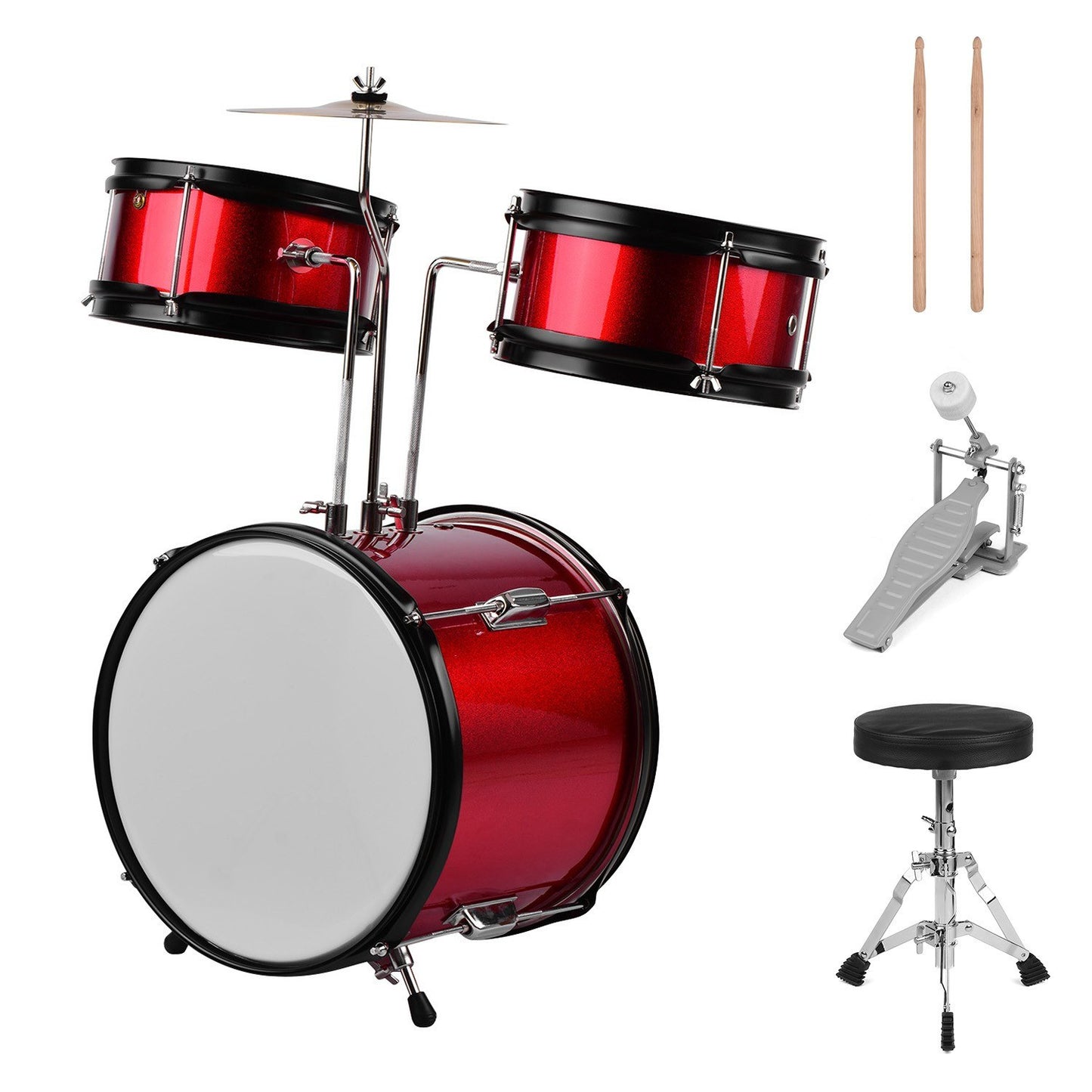 Muslady 3-Piece Drum Set for Kids & Beginners