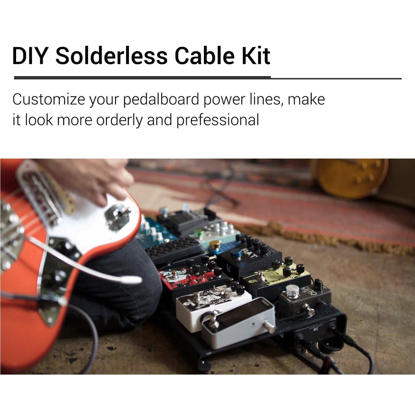 POK-02 DIY Solderless Patch Cable Kit for Guitar Pedal Boards