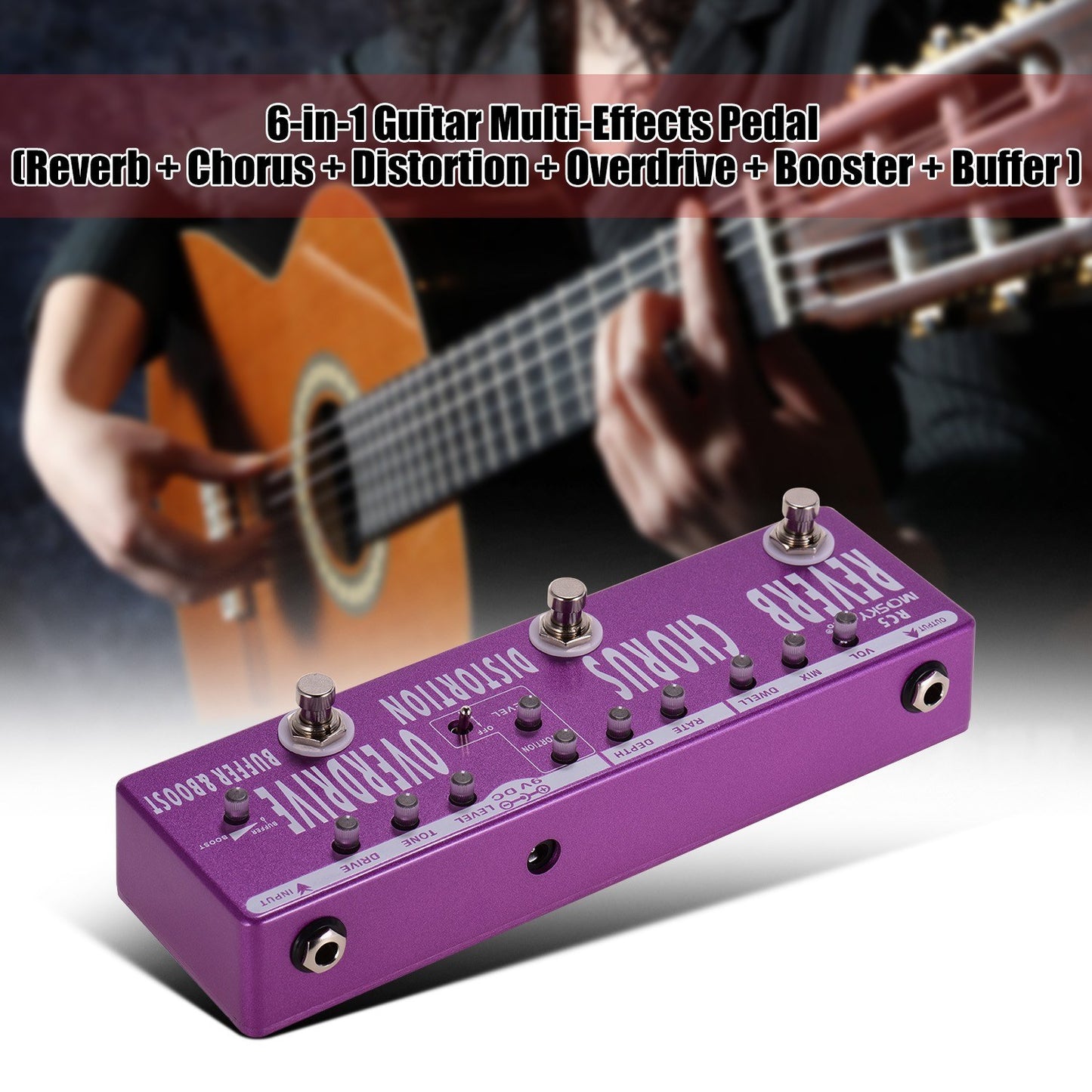 MOSKY RC5 6-in-1 Multi-Effects Guitar Pedal