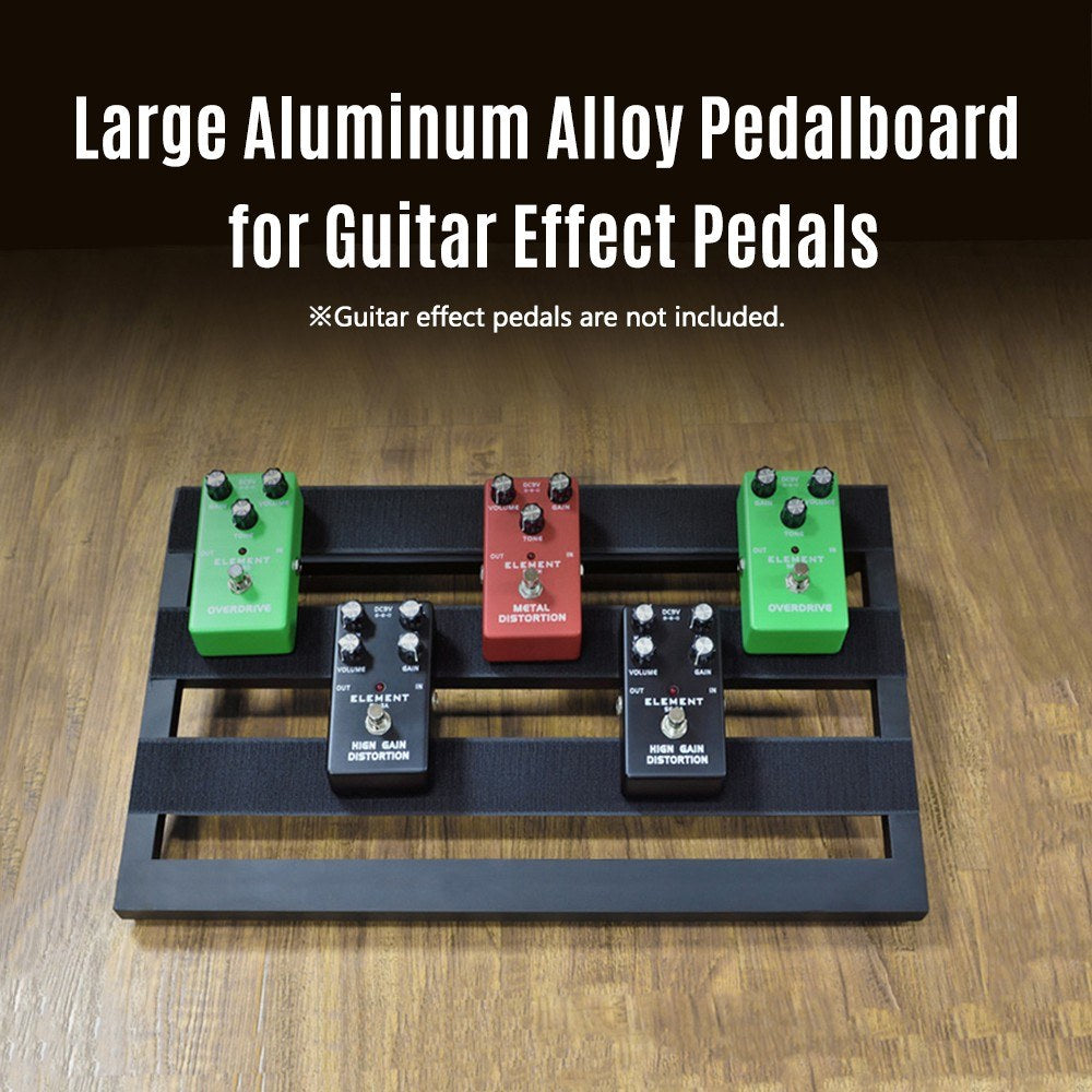 Aluminum Alloy Guitar Pedalboard 19.7x11 Inch with Carry Bag - Large Size