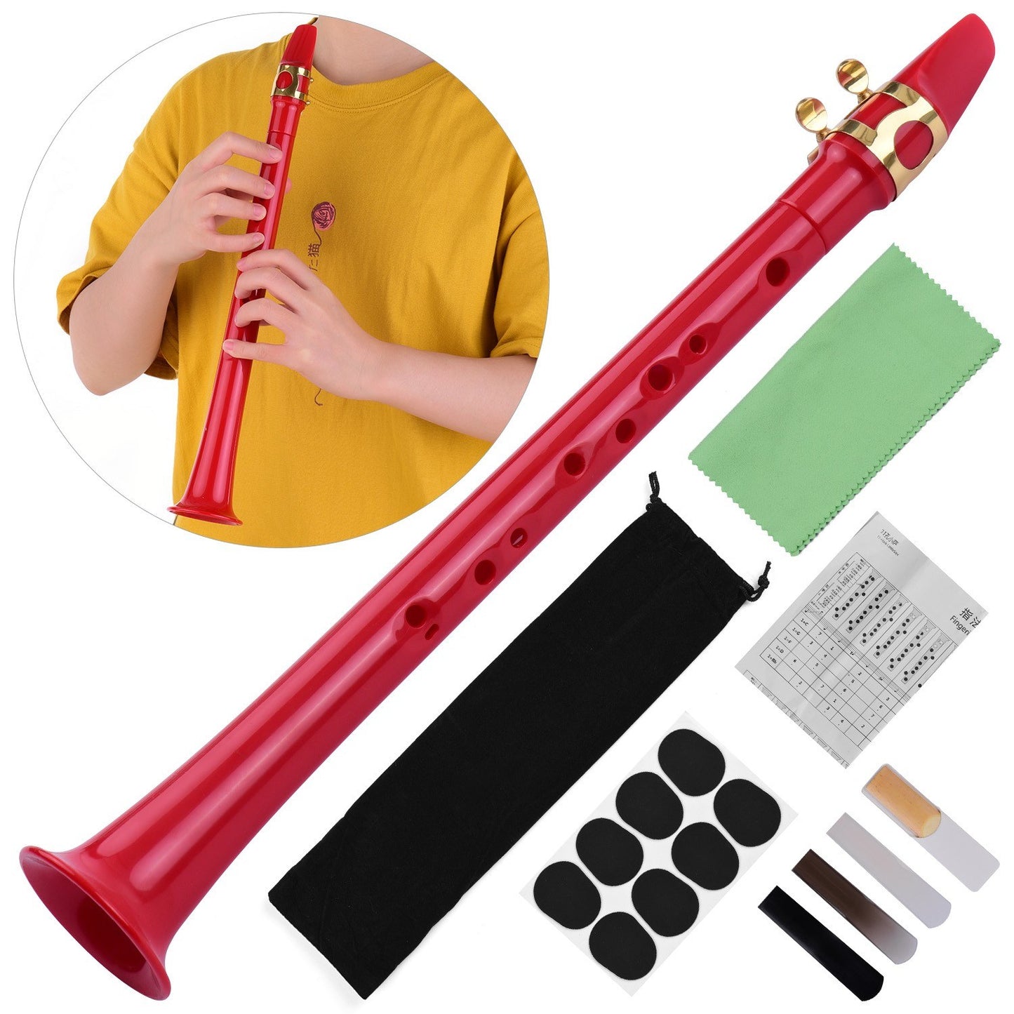 11-Hole Mini Pocket Saxophone - Durable ABS Construction