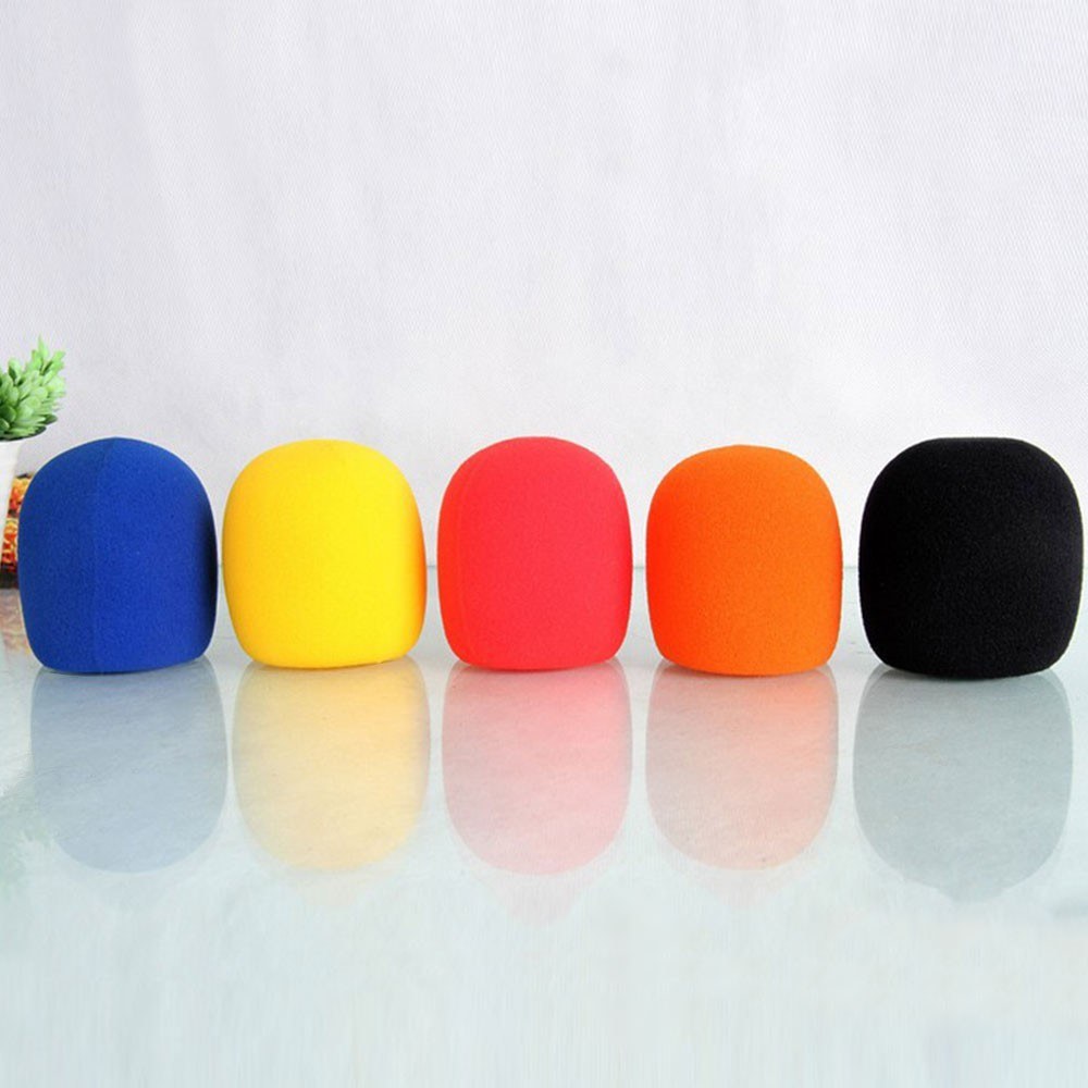 5-Pack Universal Microphone Foam Cover Windshield Sponge Ball for KTV Karaoke DJ
