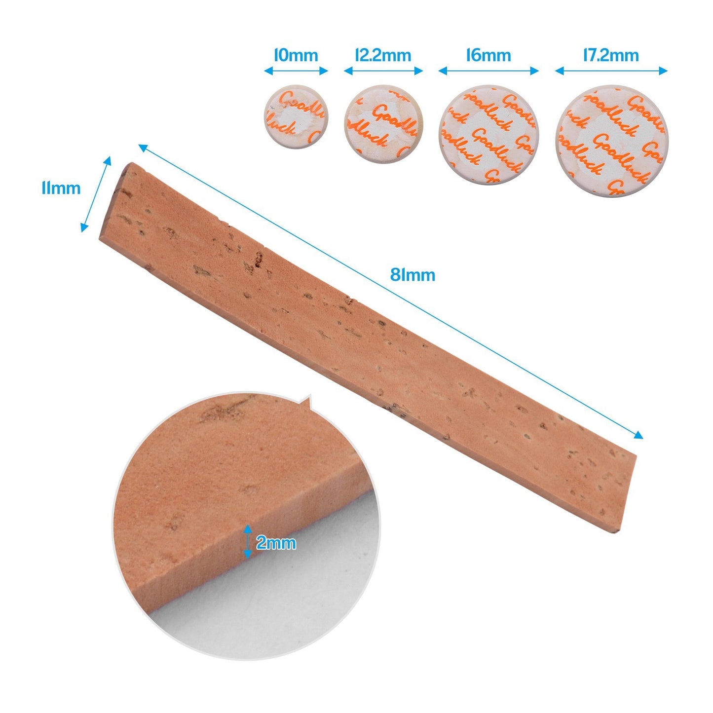 27-Piece Bb Clarinet Neck Joint Cork & Pad Set – Includes 10 Corks & 17 Pads