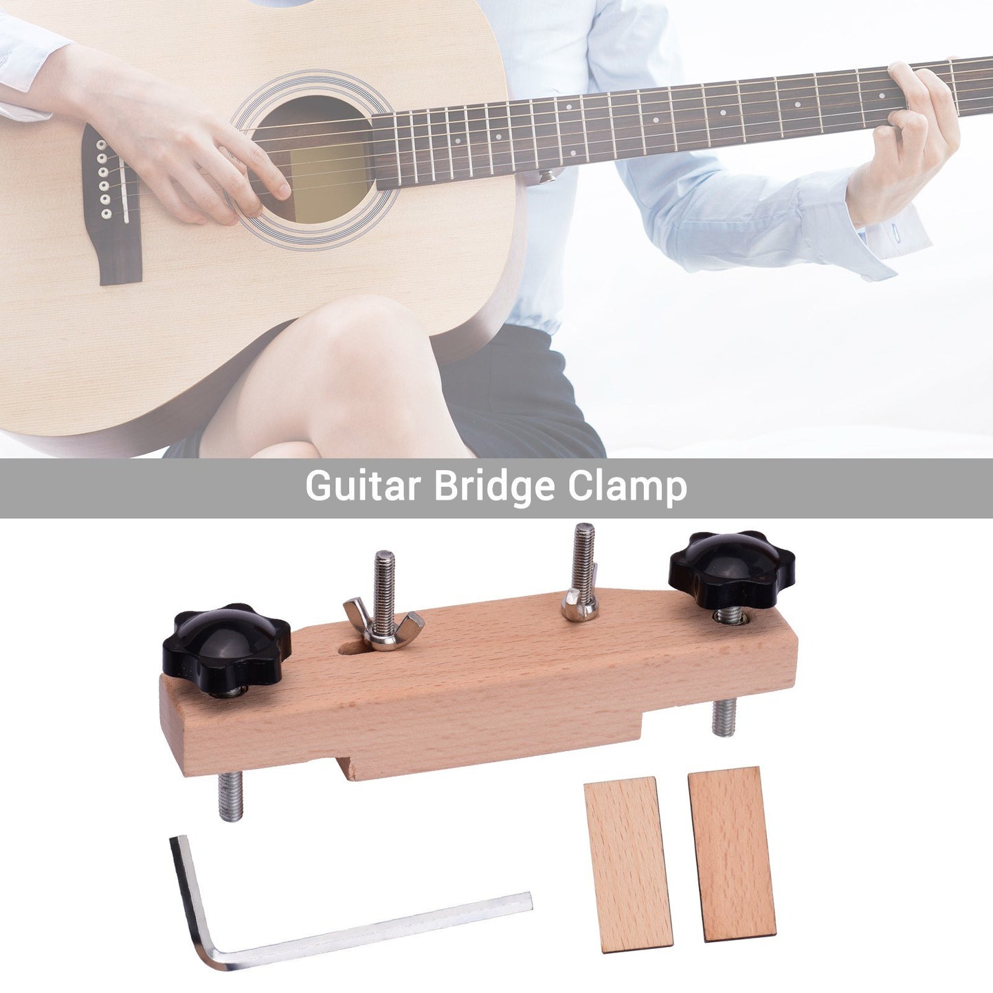 Luthier Tools: Guitar Bridge Clamp & Cork Gasket Repair Set