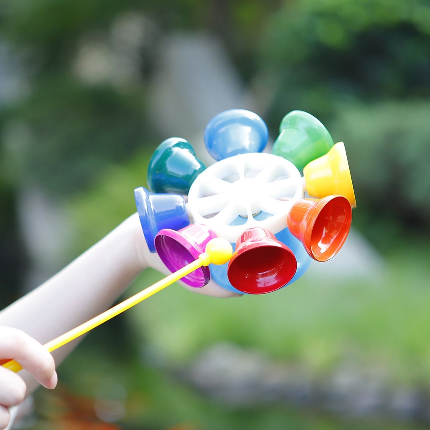 8-Note Hand Bell Percussion Instrument Musical Toy with Stick