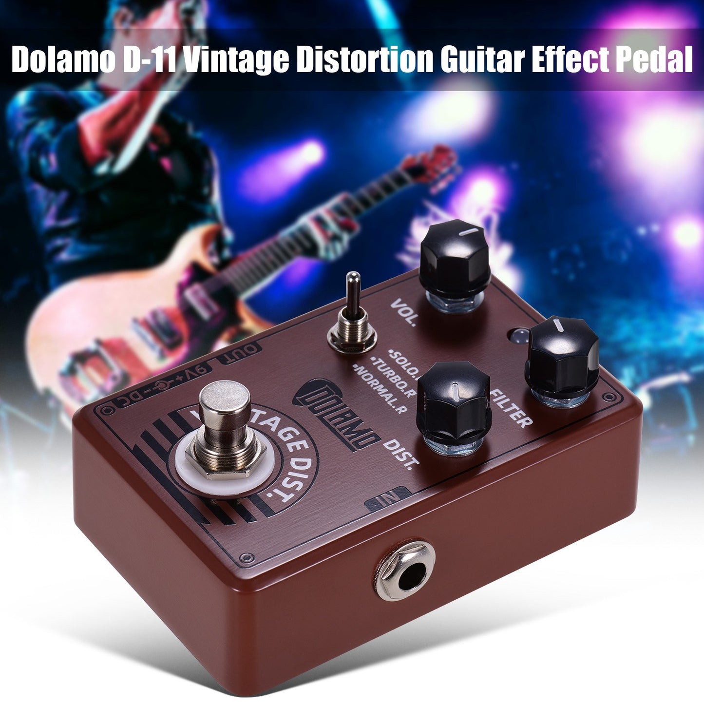 Vintage Distortion Guitar Effect Pedal - Dolamo D-11