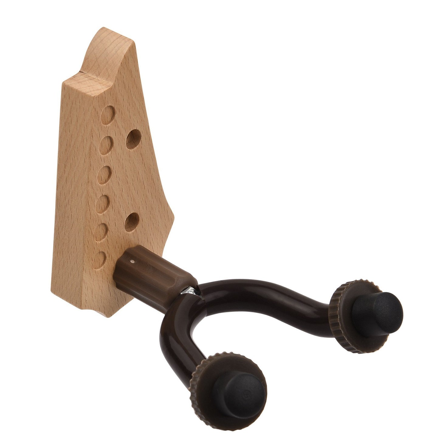 Beech Wood Guitar Wall Mount Hanger with Iron Steadying Bars for Electric, Acoustic Guitar, Bass, Violin, Mandolin, Ukulele