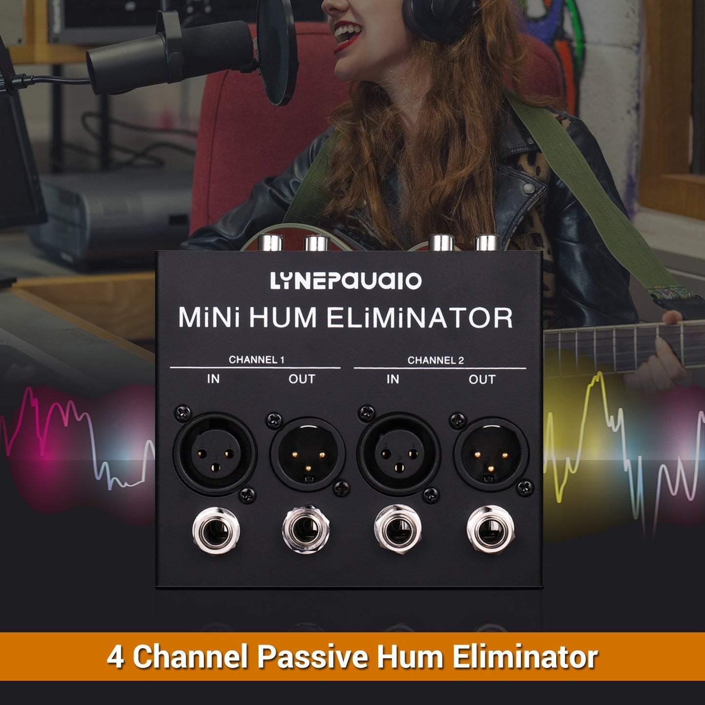 LYNEPAUAIO 4-Channel Compact Hum Eliminator & Noise Canceller