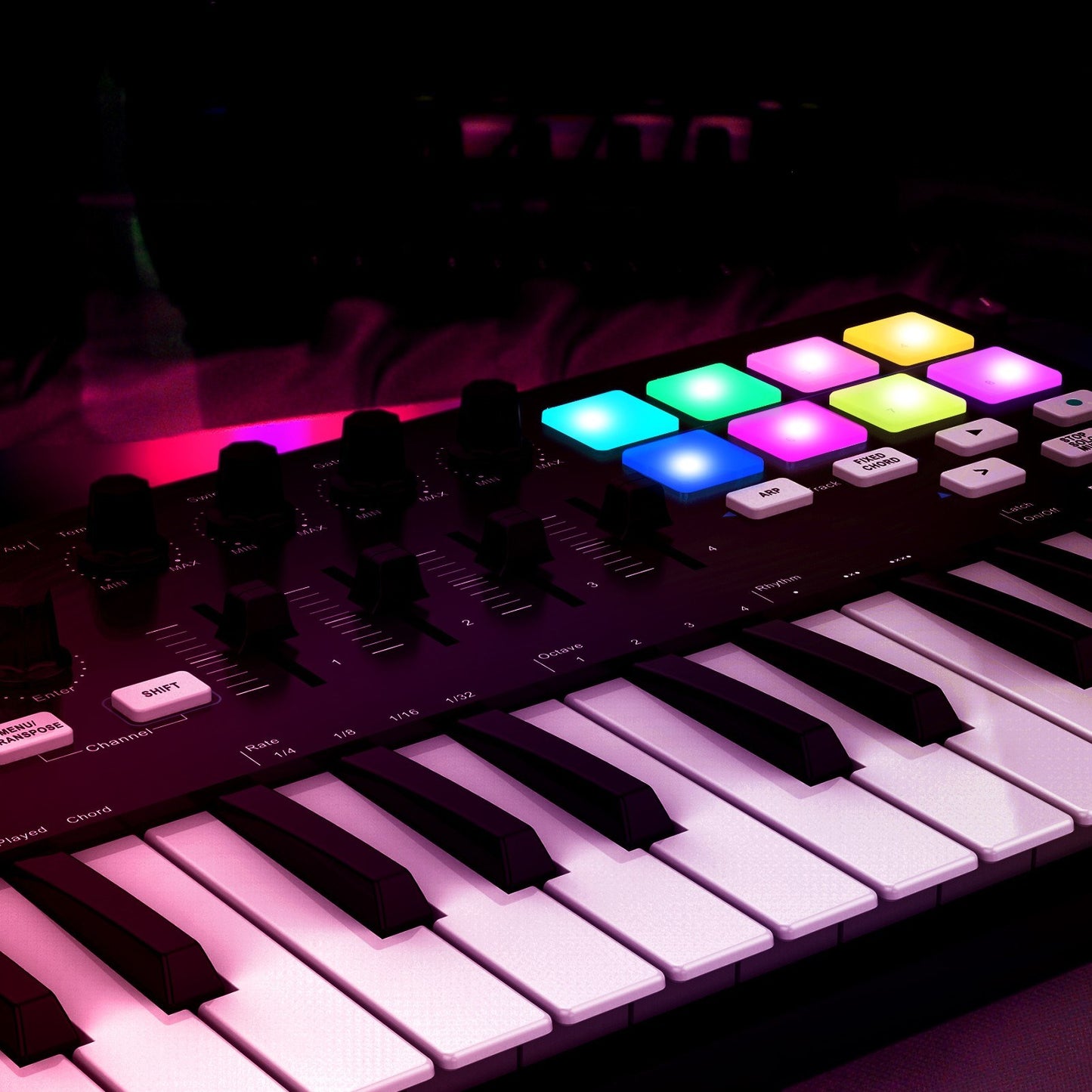 WORLDE Panda MINI II 25-Key Portable USB MIDI Keyboard Controller
