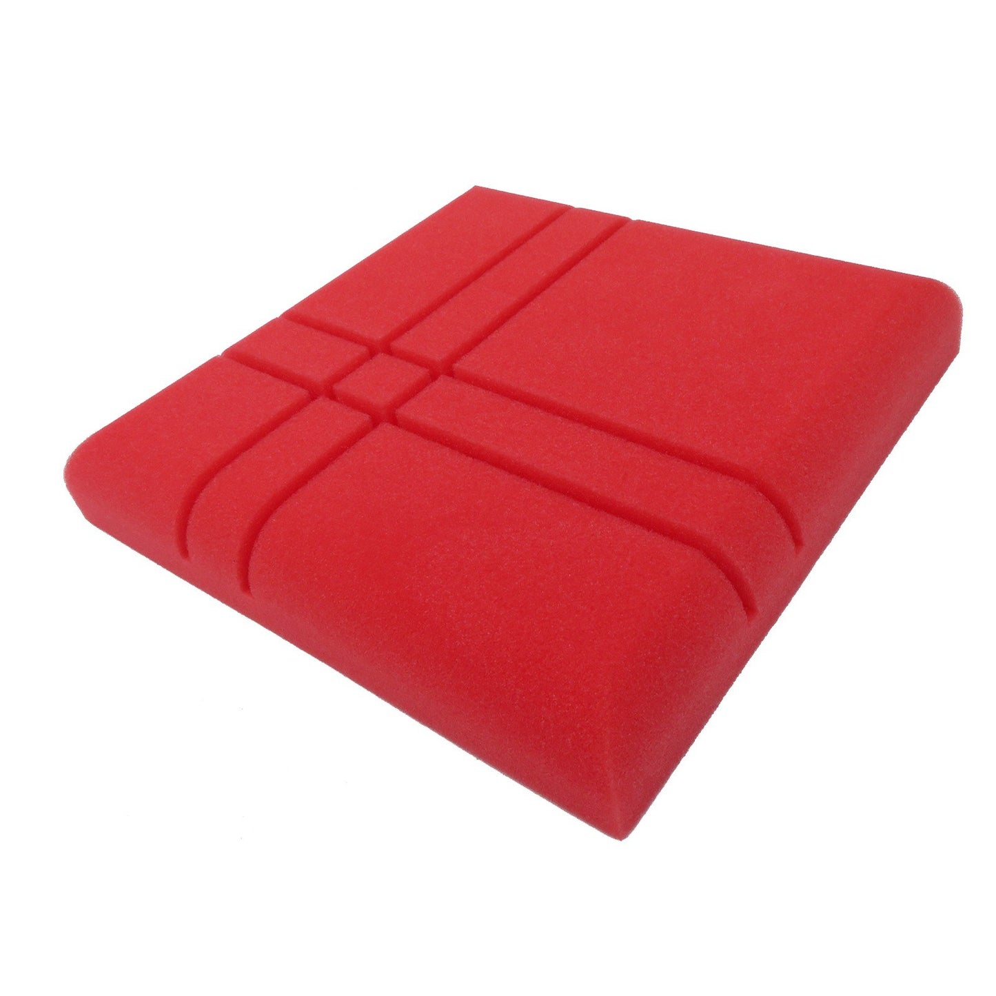 12-Pack Red High-Density Fiber Acoustic Panels, 30x30x5CM Soundproof Foam for Wall Decoration & Sound Insulation