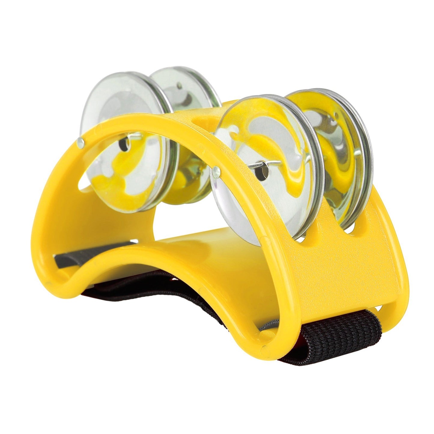 Foot Tambourine with Stainless Steel Jingles & Elastic Strap for Cajon
