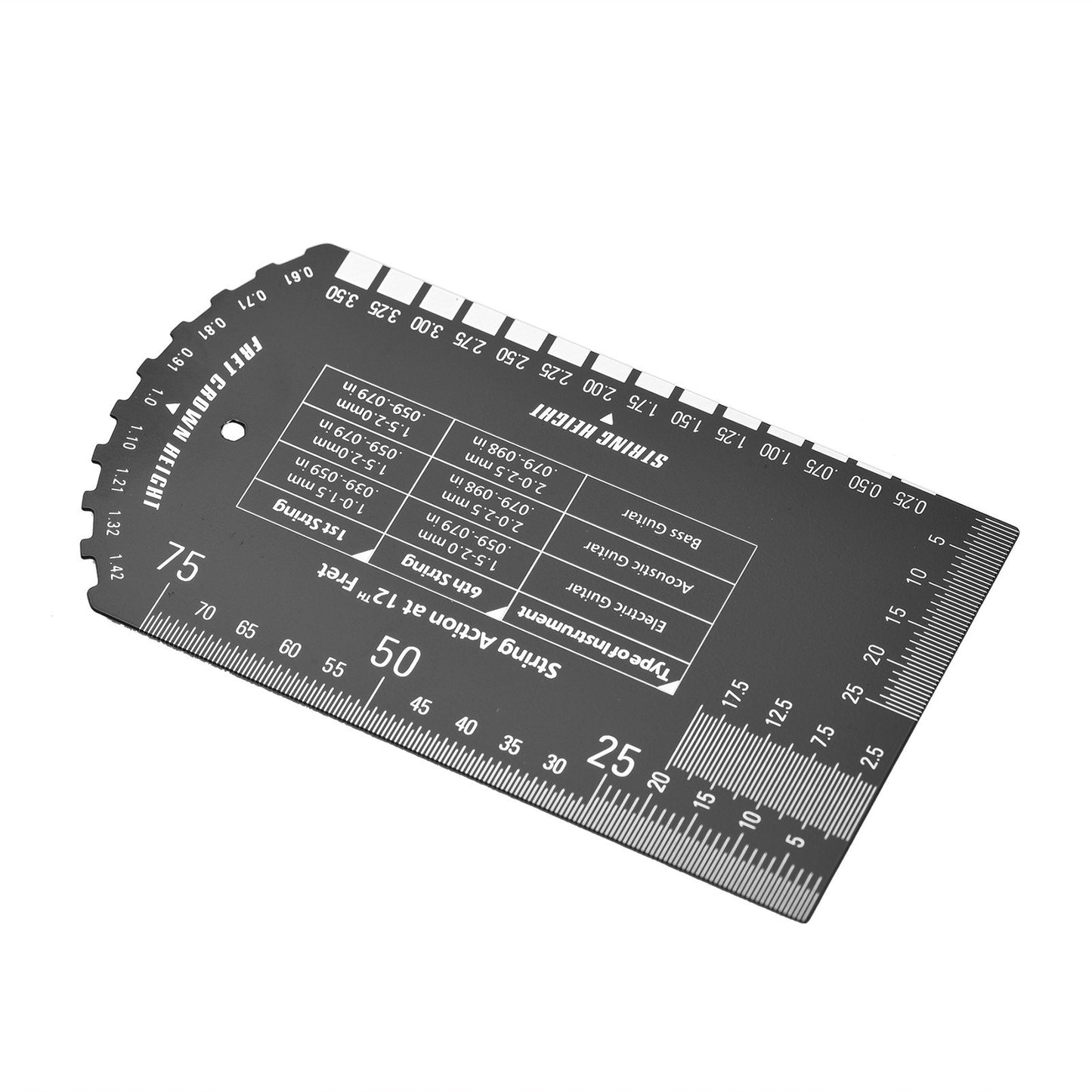 Compact Baroque Gauge Ruler for String Instruments: Electric Bass & Acoustic Guitar Measurement Tool