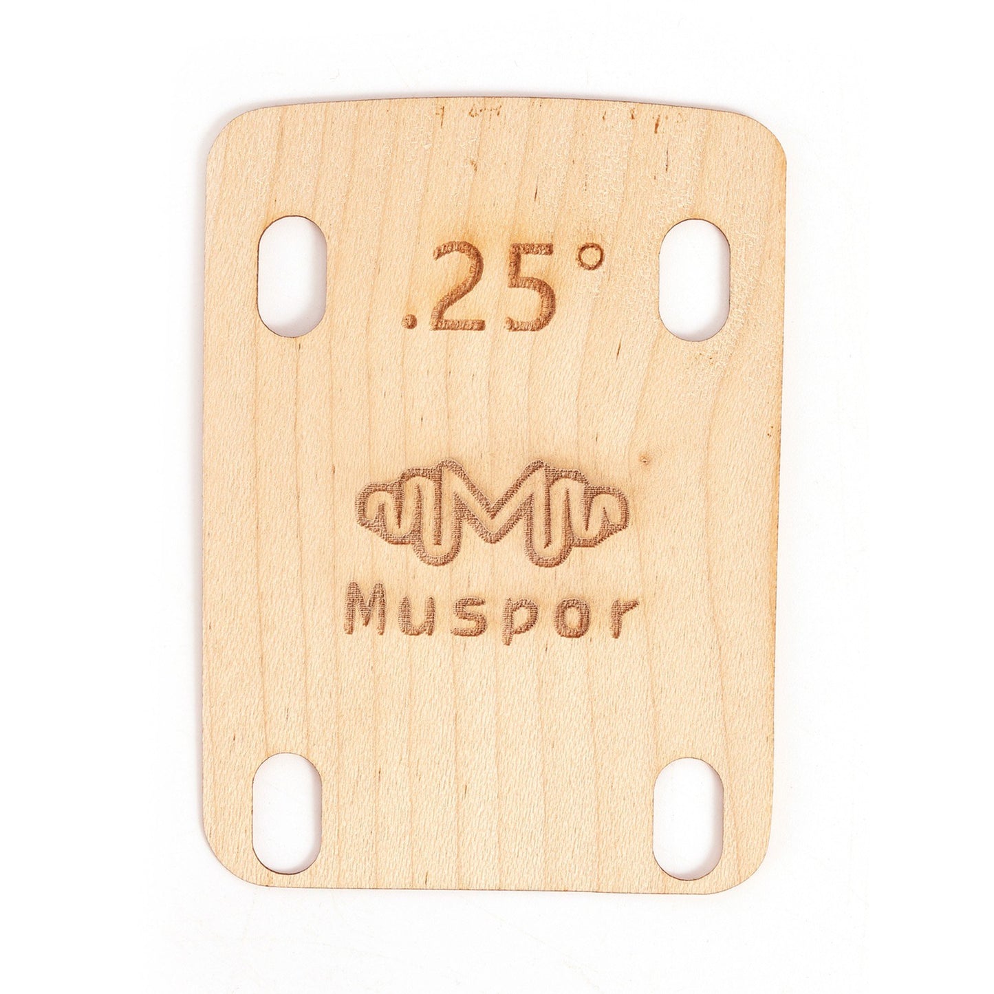 Muspor MX0360D Wooden Guitar Neck Shim Set, 3pcs - 0.25, 0.5, 1 Degree for Bolt-On Neck