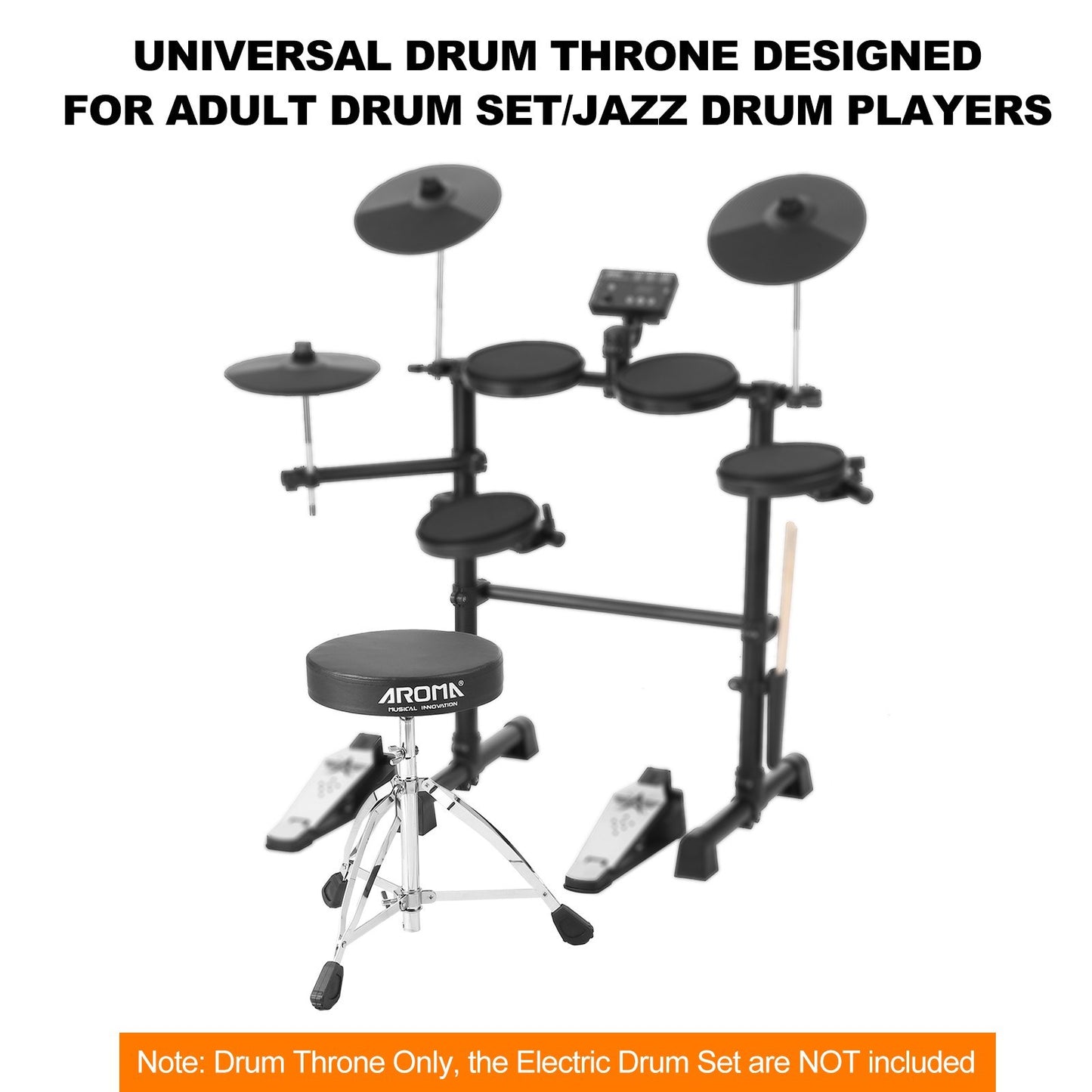 Universal Round Padded Drum Throne Seat Stool by AROMA