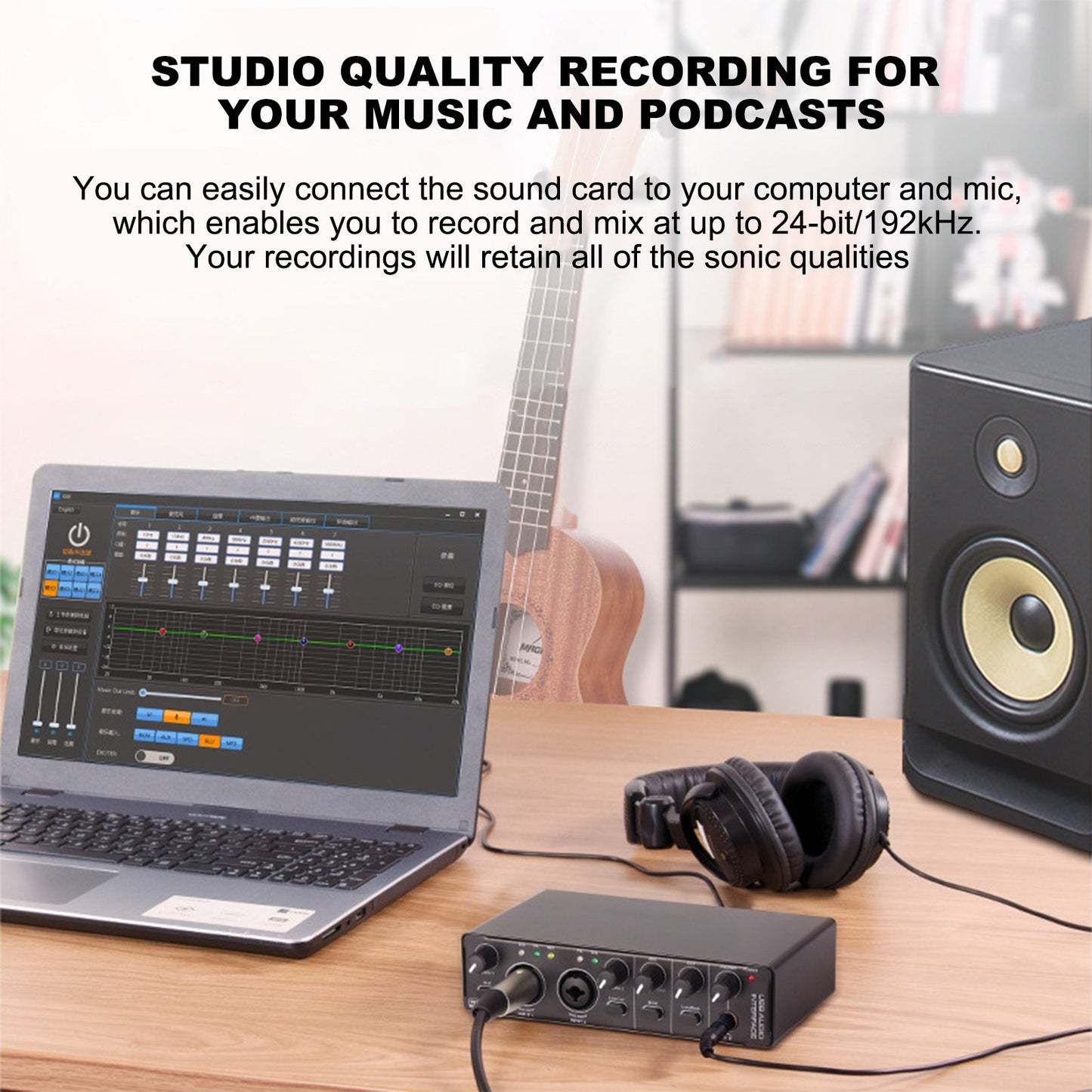 RHM MD22-5 USB Audio Interface Dual 2 In/2 Out Sound Card