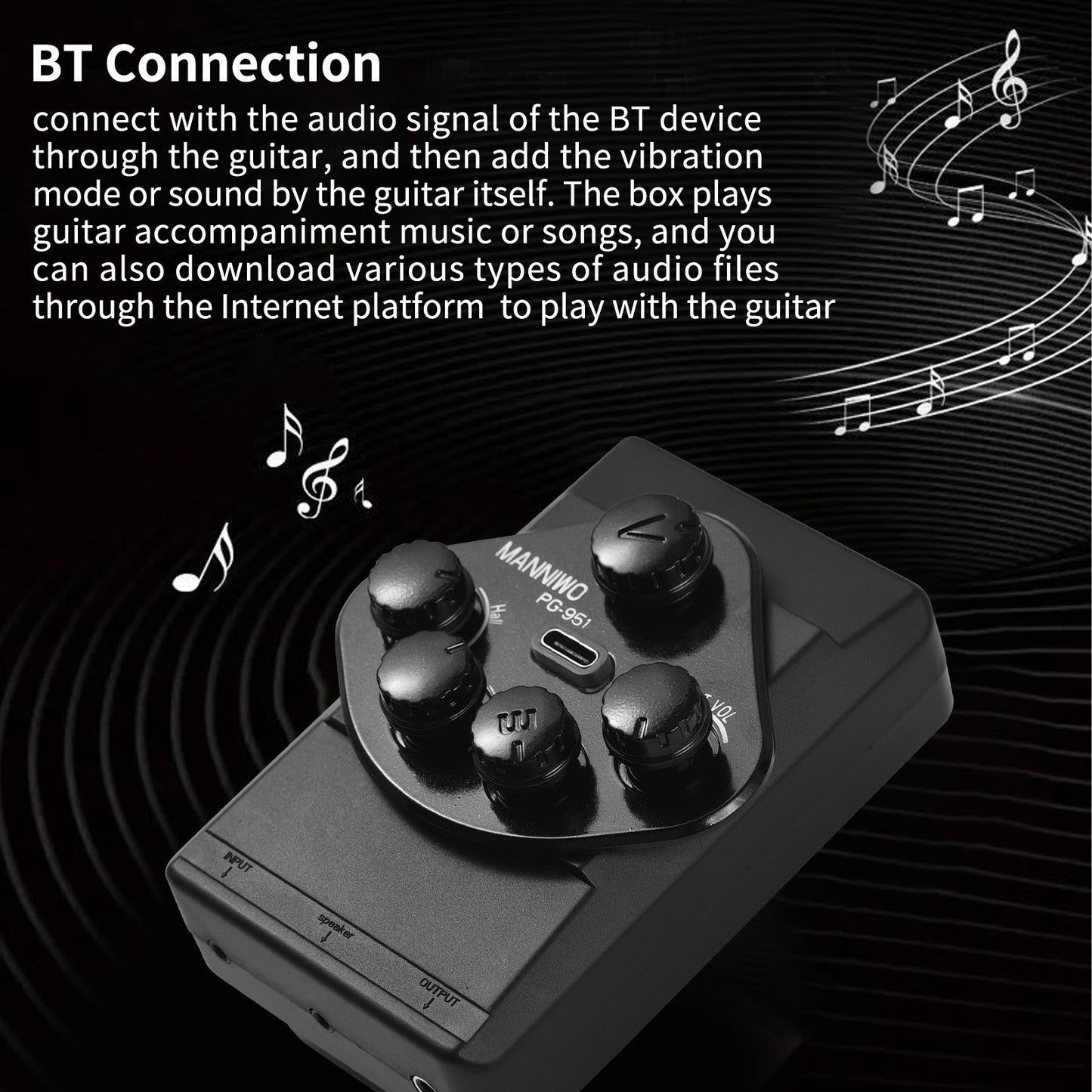PG-951 Guitar Resonant DSP Sound Pickup by MANNIWO