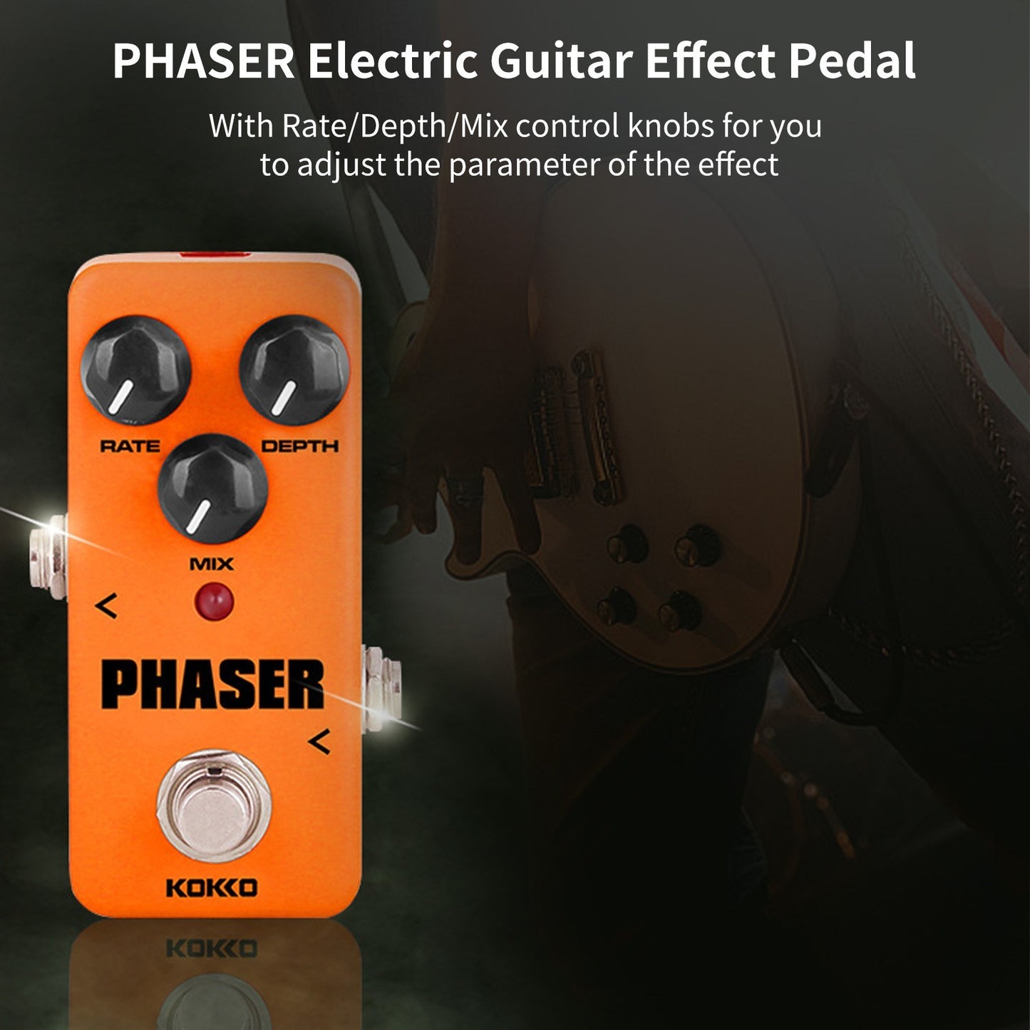 KOKKO FPH2 Phaser Mini Electric Guitar Effect Pedal - Portable Phase Effector