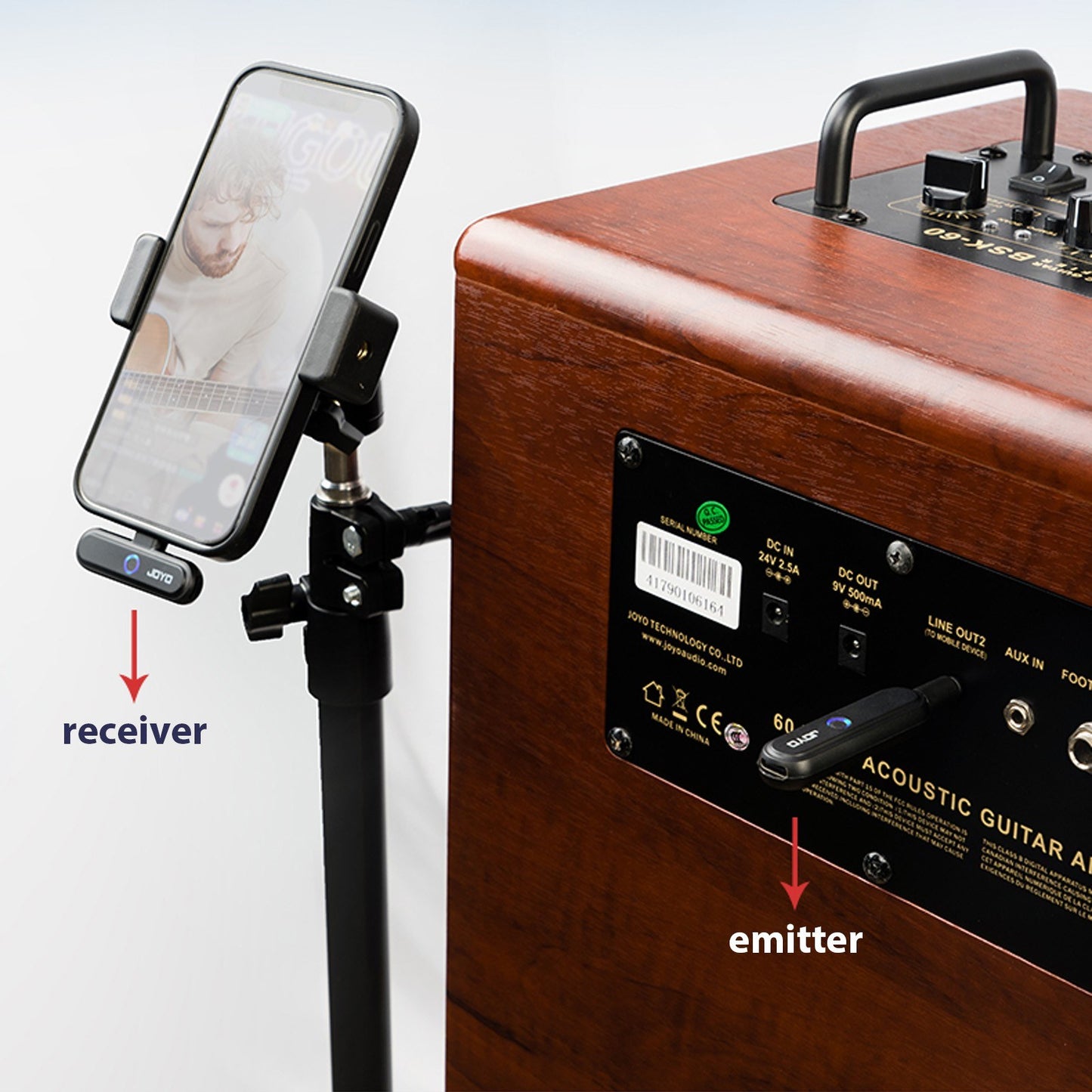 JOYO Wireless Audio Transmitter & Receiver Set