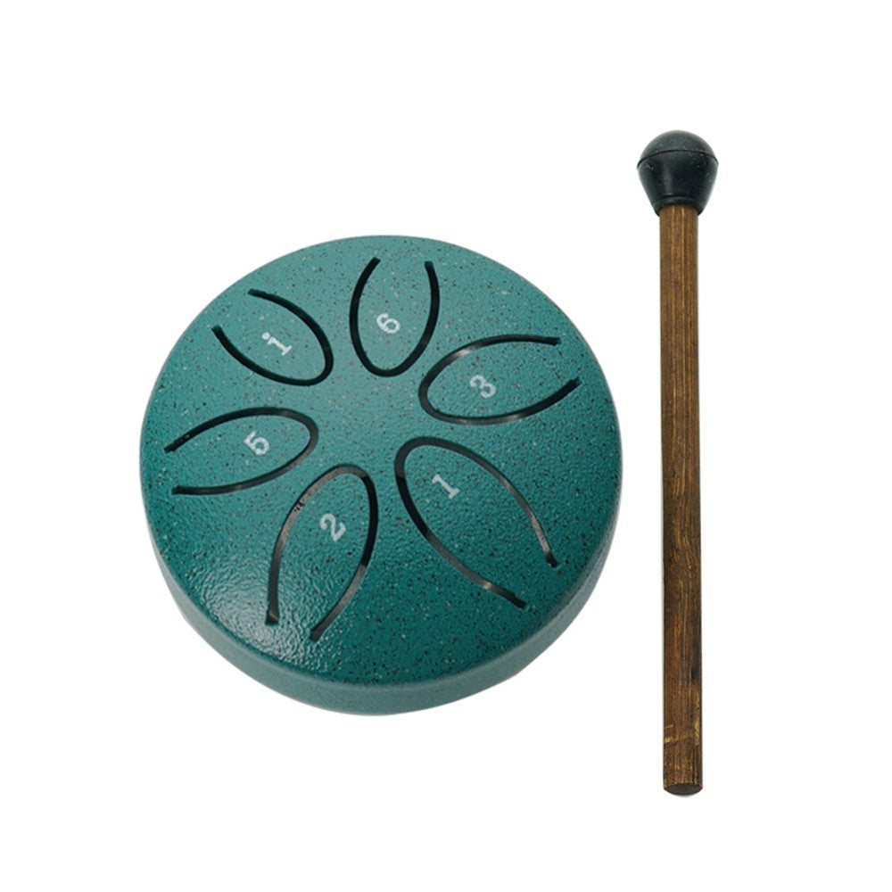 3-Inch Steel Tongue Drum, 6-Note Percussion Instrument with Mallets