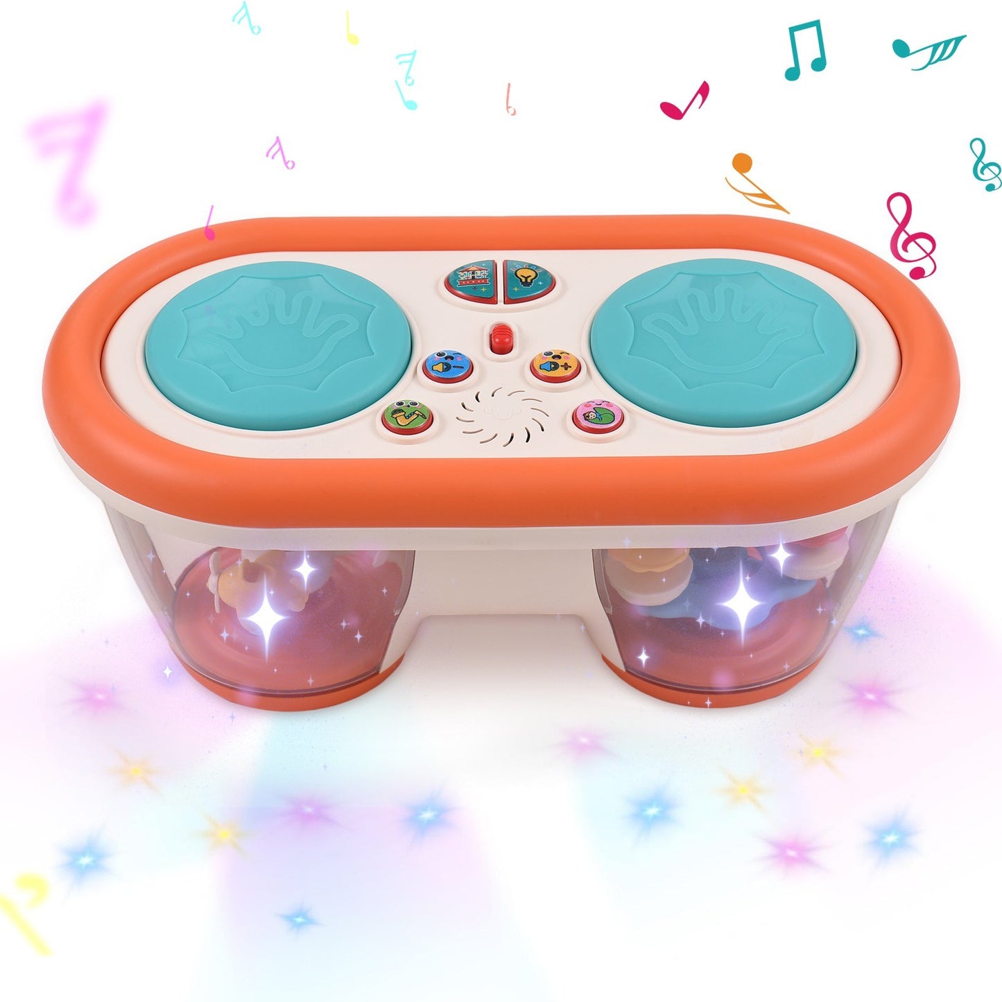 Multifunctional Color-Changing Electric Music Drum Night Light 855-161C Clapping Percussion Instrument
