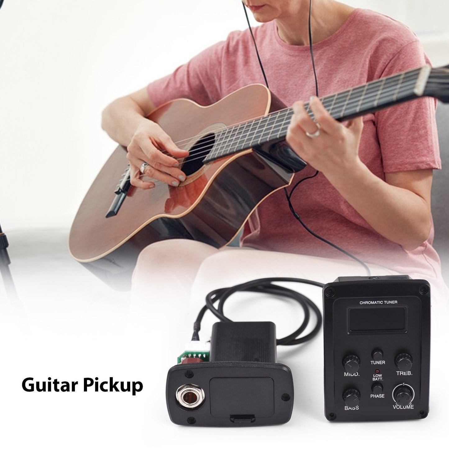4-Band EQ Acoustic & Classical Guitar Pickup System - EQ-4T