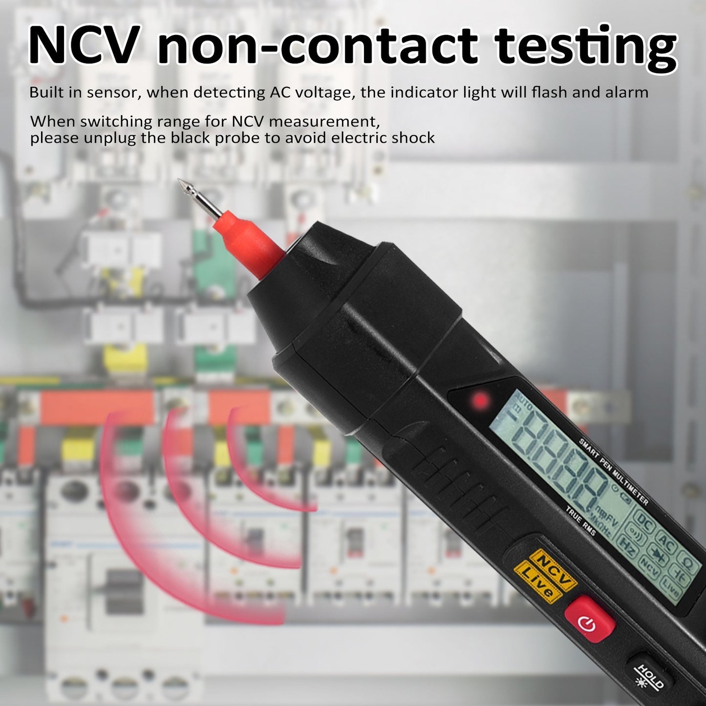 2-in-1 Pen Type Digital Multimeter, 4000 Count AC/DC Voltage Tester
