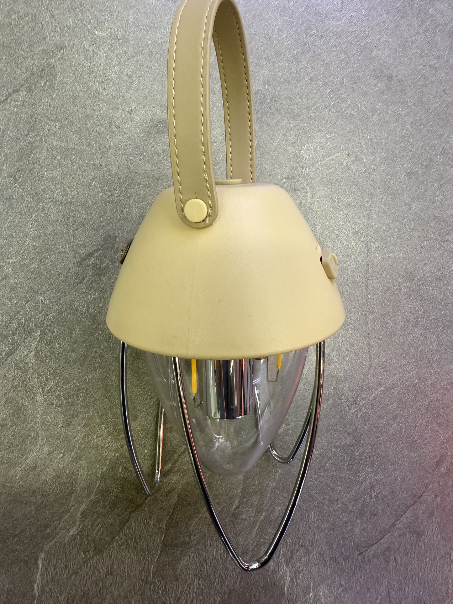 LED Camping Tent Light, 5W Warm Ambient Light, Infinitely Dimmable, Waterproof IPX4, 1800mAh Battery, Portable Handle