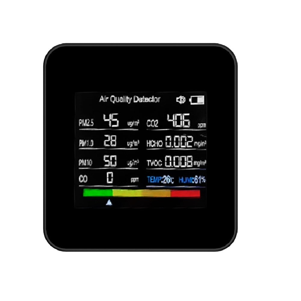 Tuya WiFi Smart Air Quality Monitor 14-in-1 CO2 Detector with Remote App Control & Alarm for Home/Office