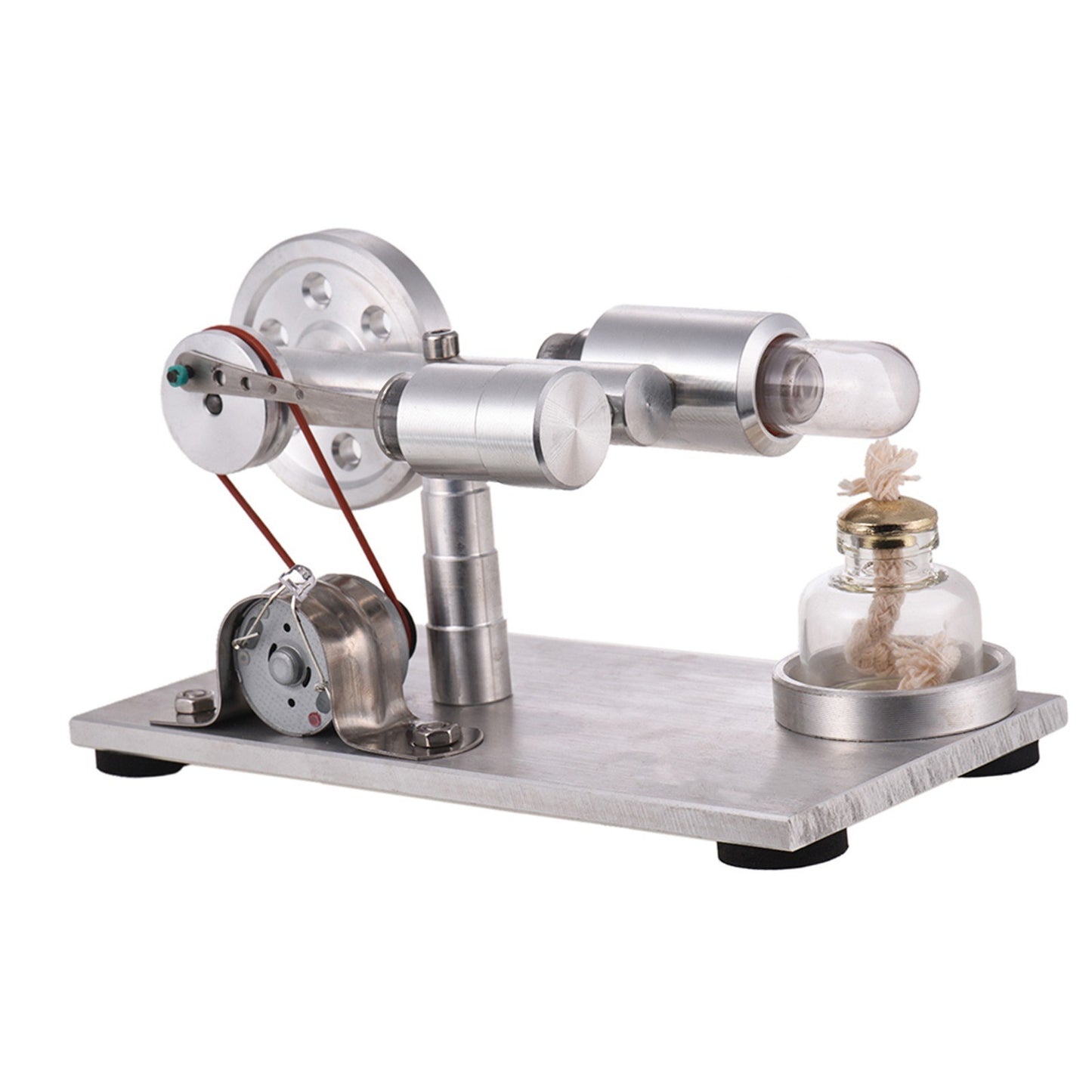 Stirling Engine Motor Model with LED, Aibecy Hot Air Generator Physics Educational Toy, Perfect Birthday Gift