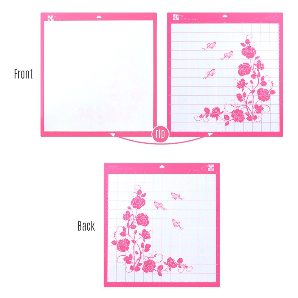 12x12-inch Standard Grip Cutting Mat with Measuring Grid for Silhouette Cameo Plotter