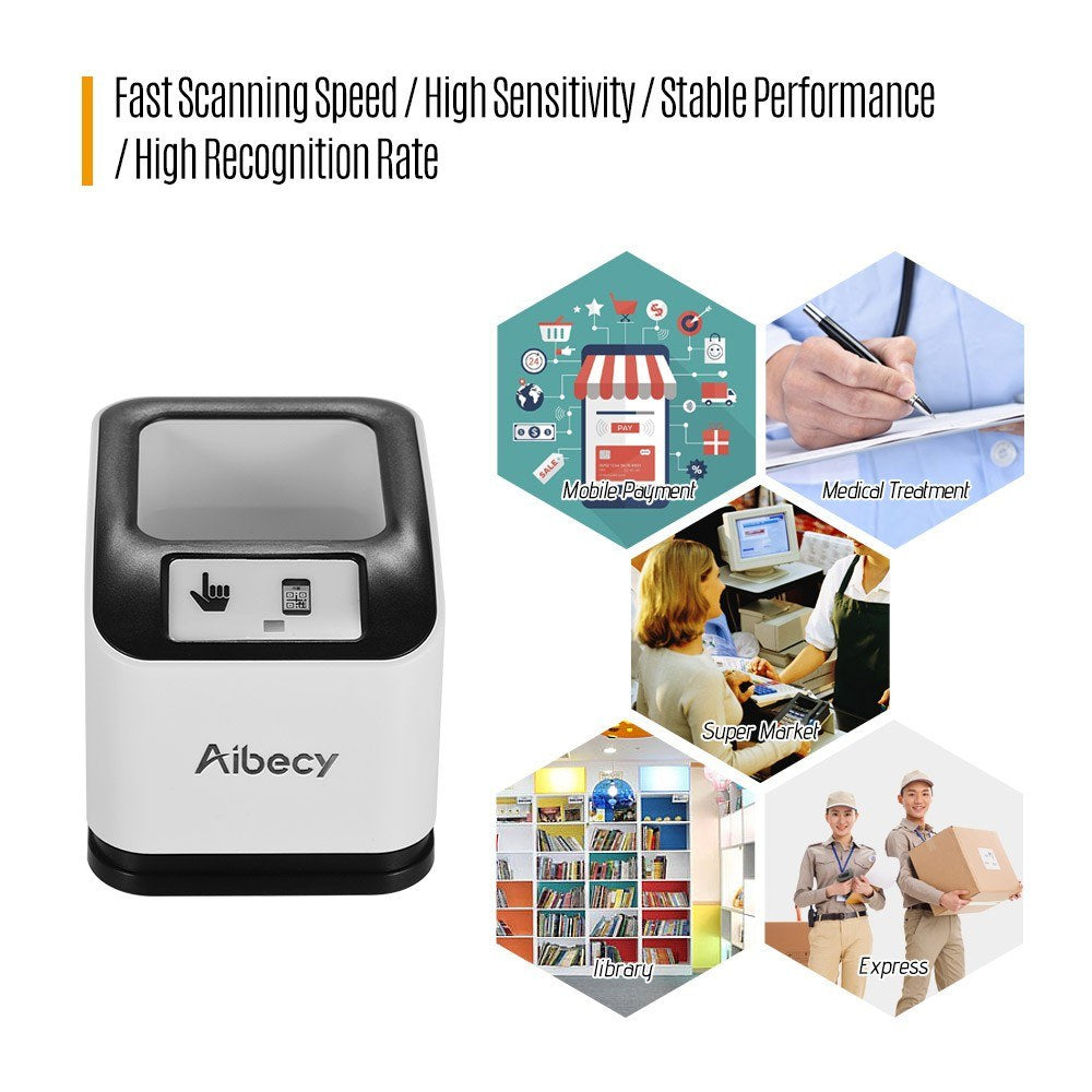 Aibecy 2200 Handheld 1D/2D/QR Barcode Scanner