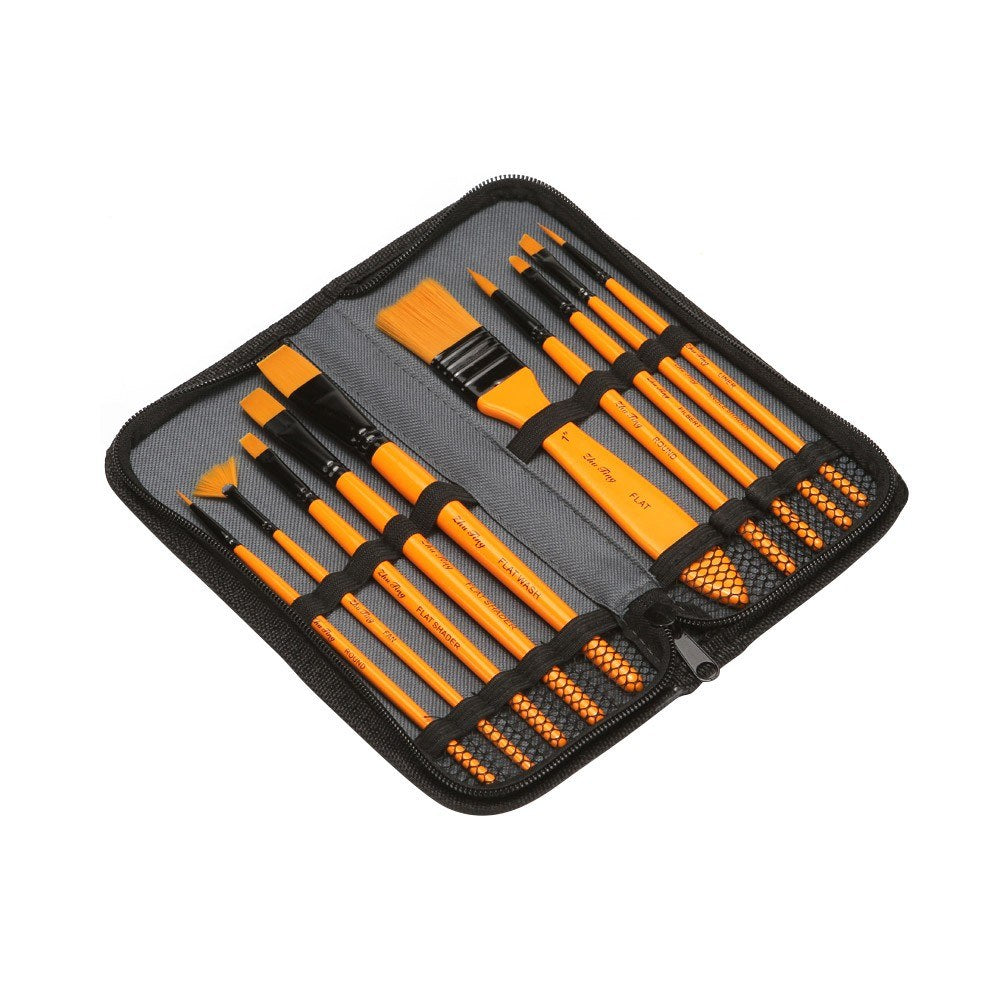 10-Piece Paint Brush Set Kit