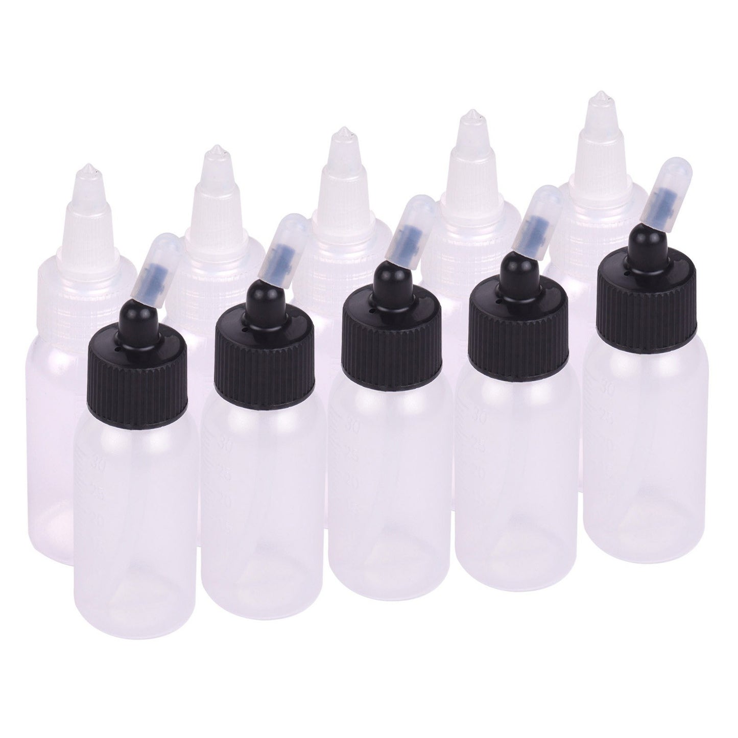 Aibecy Set of 10 - 1.2 Oz (35cc) Airbrush Paint Bottles