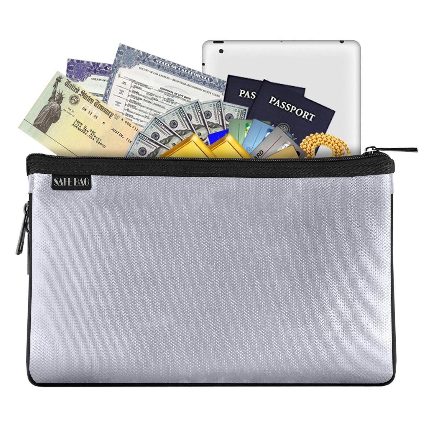 Compact Fireproof Cash Safe Bag