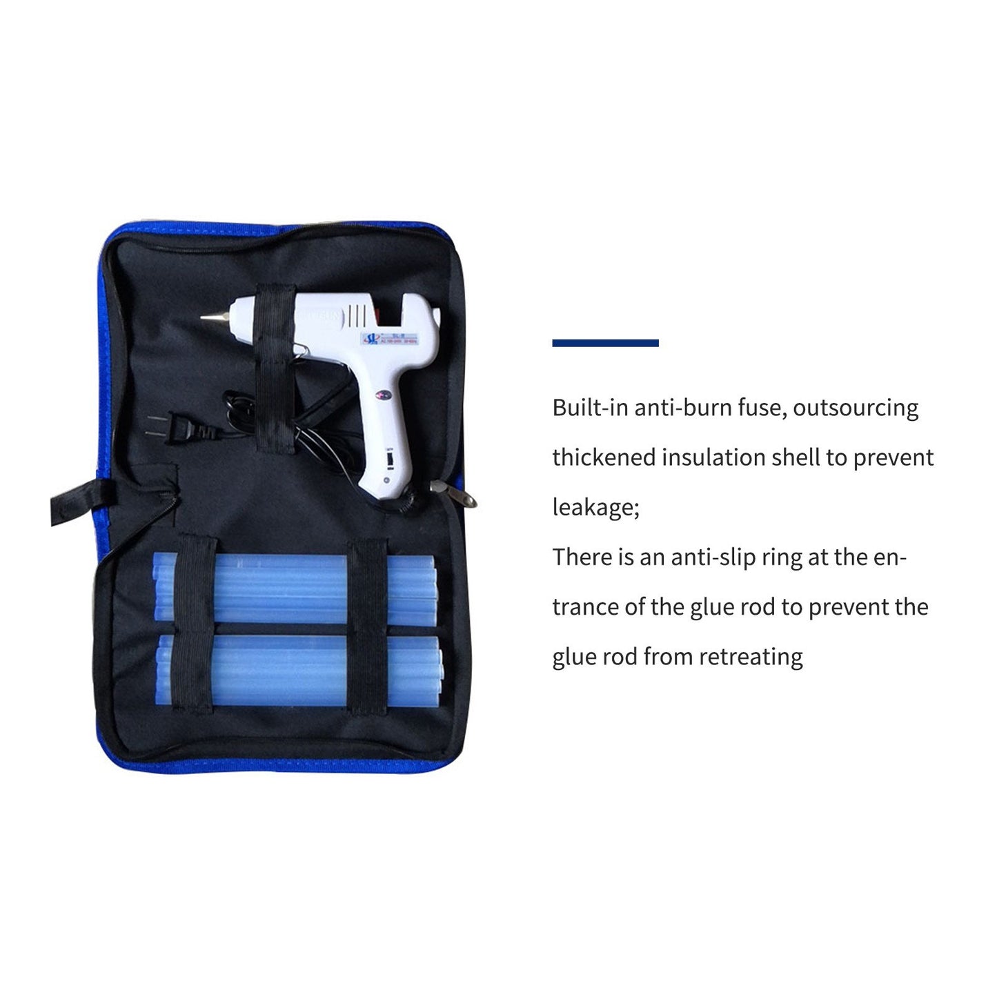 Dual Power Hot Melt Glue Gun 60W/100W with Metal Nozzle & 11 Glue Sticks for DIY Arts, Crafts, Wood, Glass, Plastic Repairs
