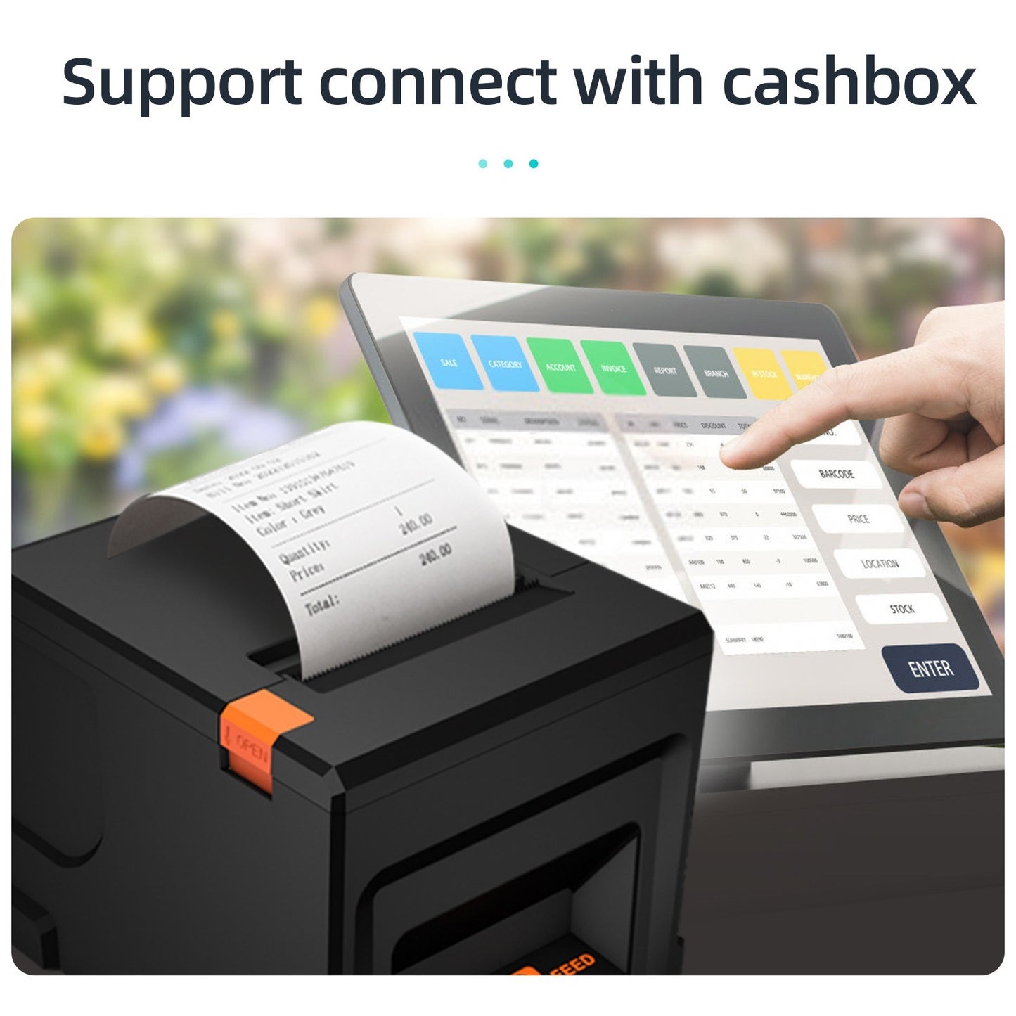 80mm Receipt Printer | USB & Bluetooth | POS Ready