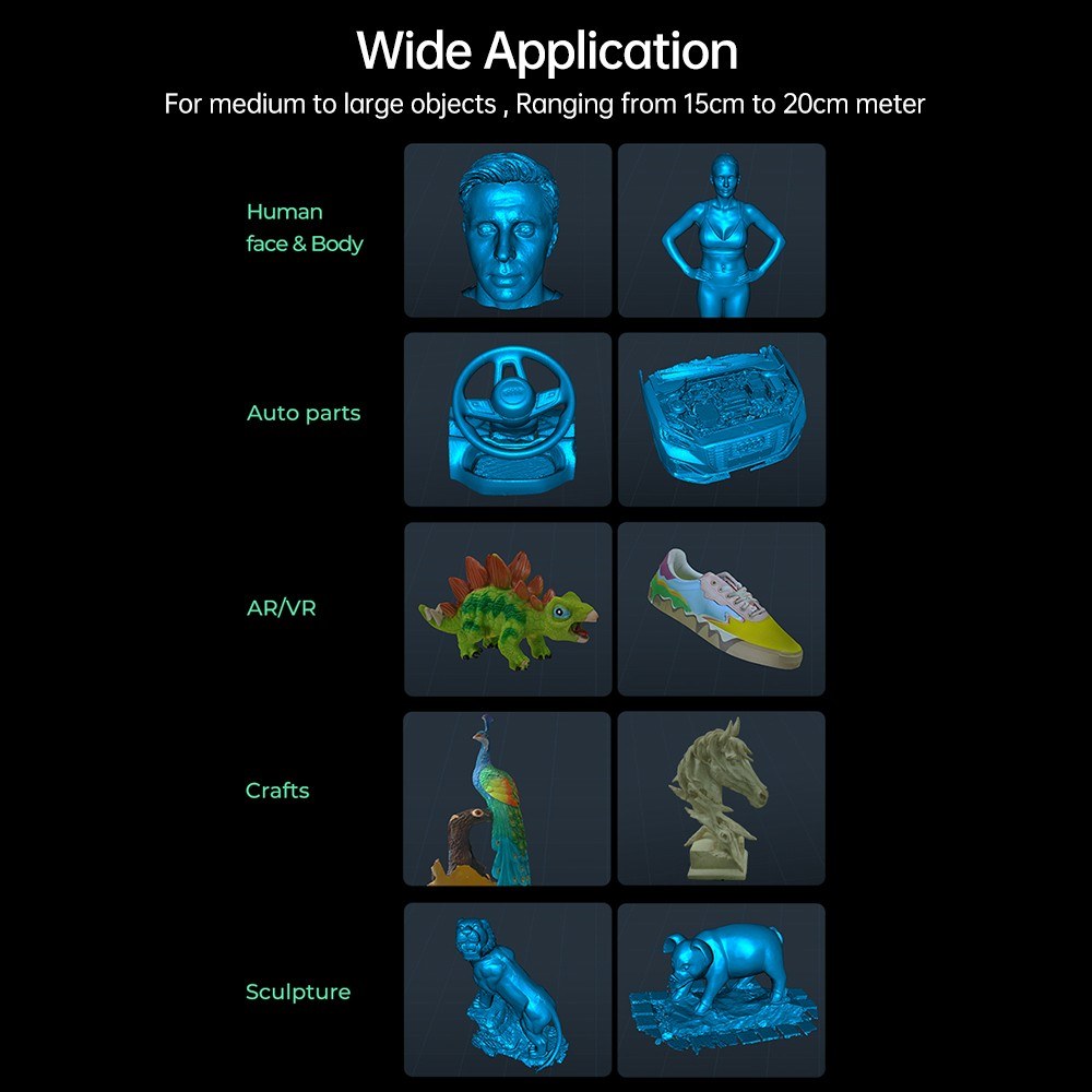 Creality CR-Scan Ferret Pro 3D Scanner, Portable Handheld, 30fps, 0.1mm Accuracy, ASIC Chipset, Dual Mode